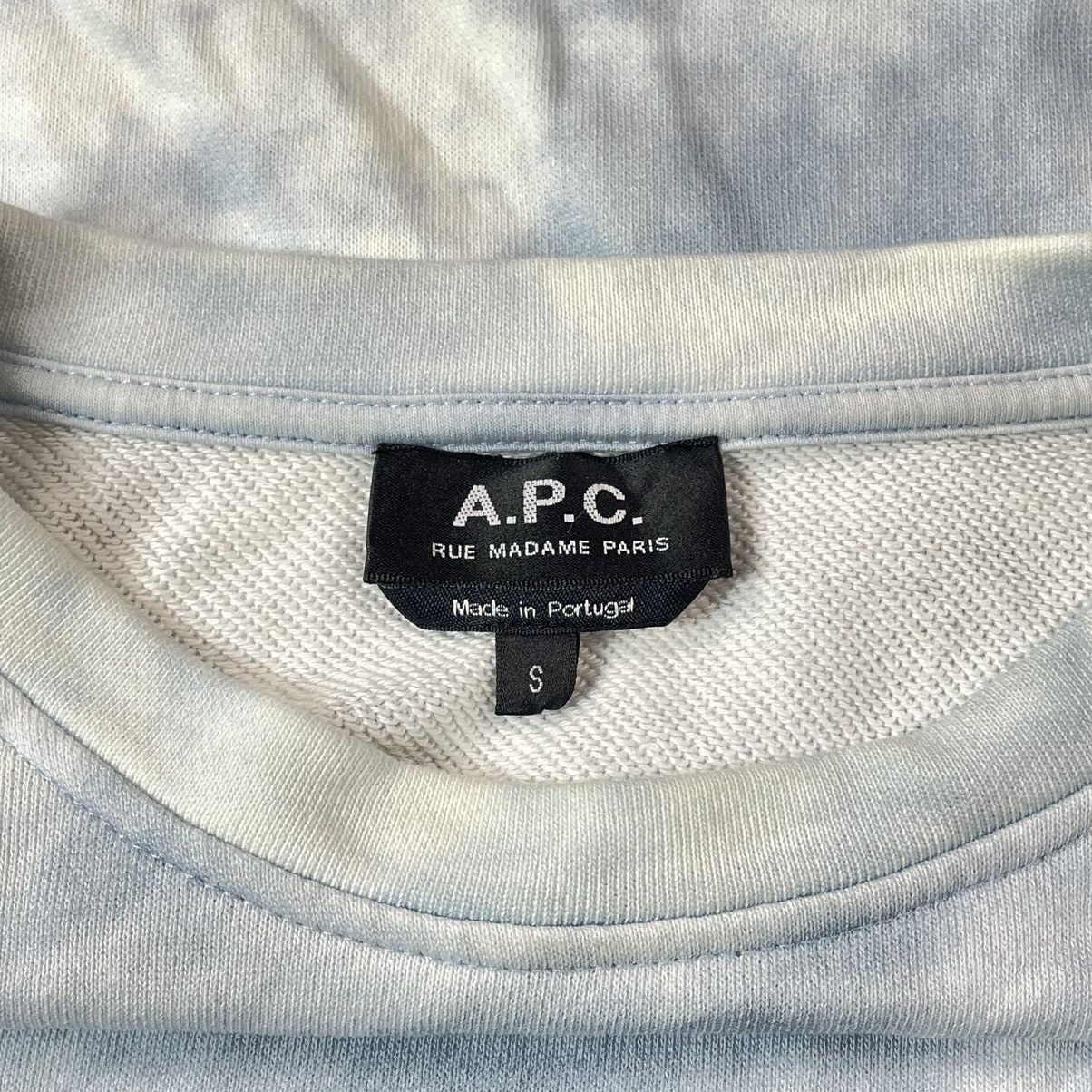 A.P.C. A.P.C Hubert Blue Lightweight Tie Dye Crewneck Size US S / EU 44-46 / 1 - 8 Thumbnail