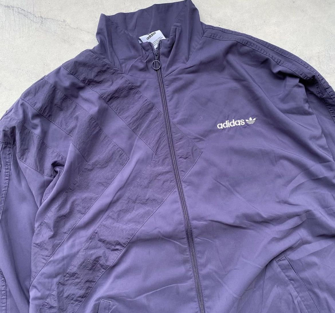 Adidas 2000s Adidas Threefoil Embroidery Taped Stripe Jacket Size US XXL / EU 58 / 5 - 4 Thumbnail