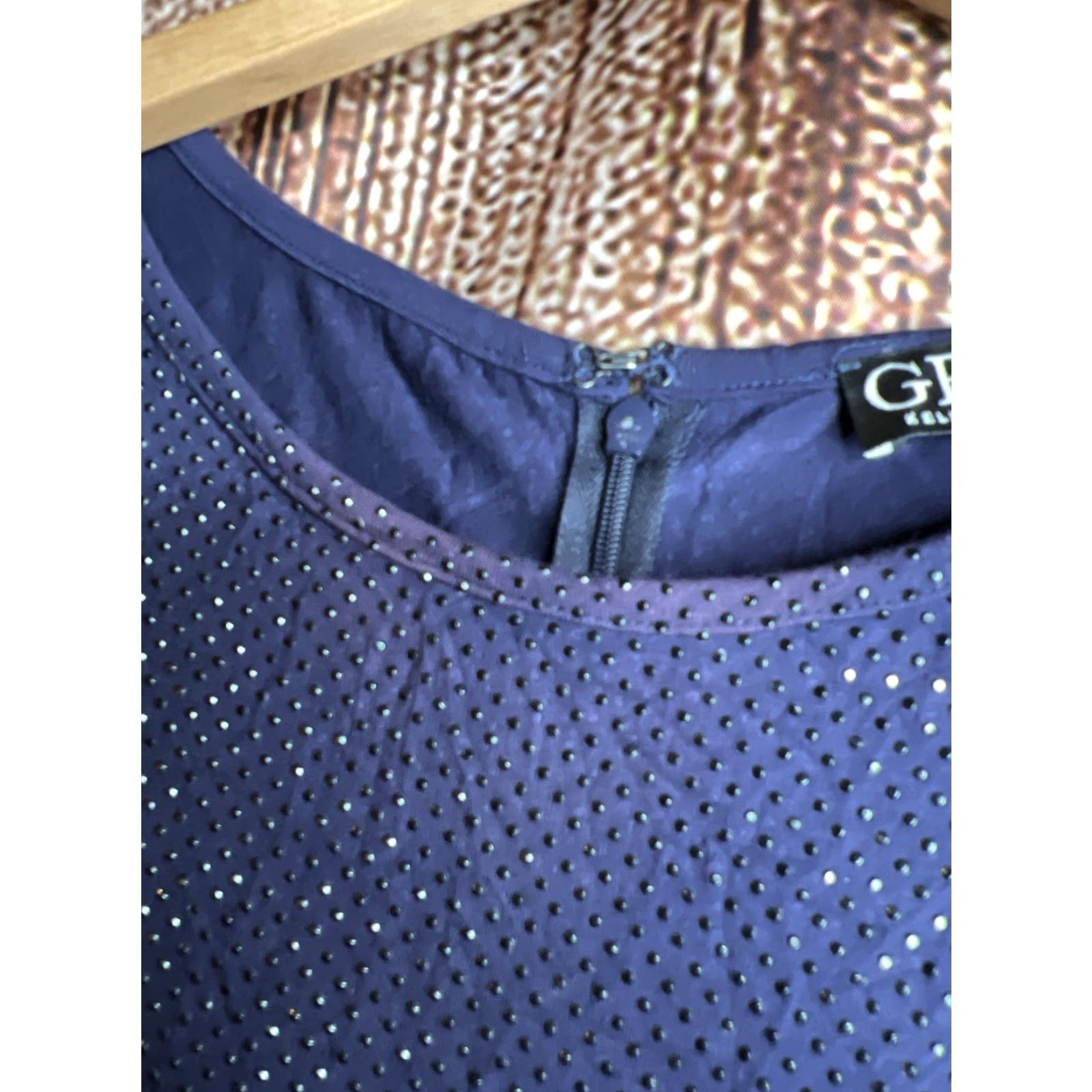 Vintage GRAYSE Gray S Sequin Blue Stretchy Evening Dress USA Dress Size S / US 4 / IT 40 - 2 Thumbnail