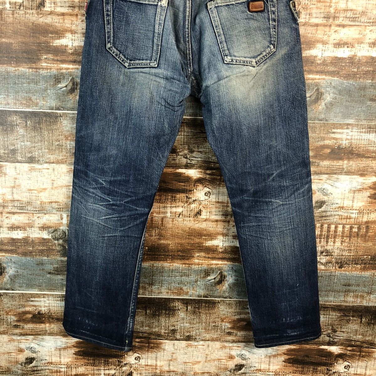 Japanese Brand D RNASlang Japan Distressed ripped buckle back Denim #A2154 Size US 30 / EU 46 - 19 Thumbnail