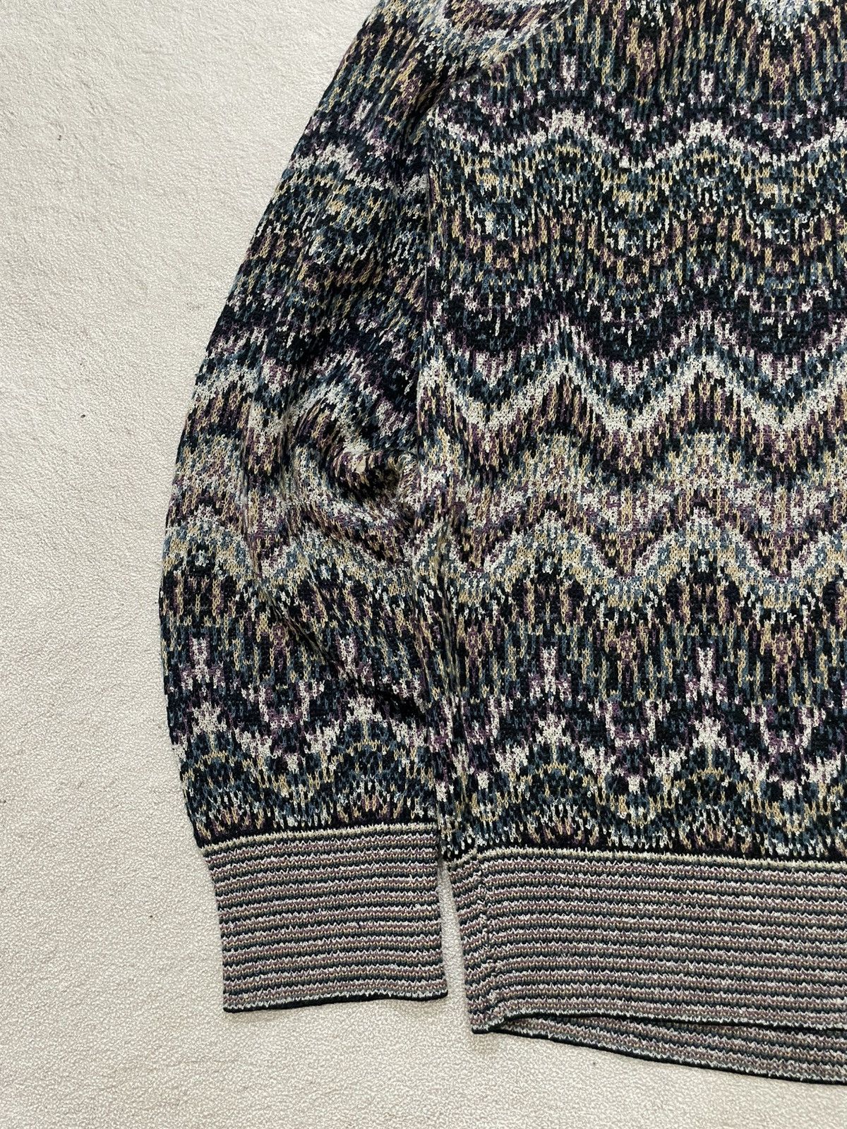 If Six Was Nine 2000s Missoni Knit Sweater Zig Zag Navajo Pattern y’s LGB Size US XL / EU 56 / 4 - 3 Thumbnail