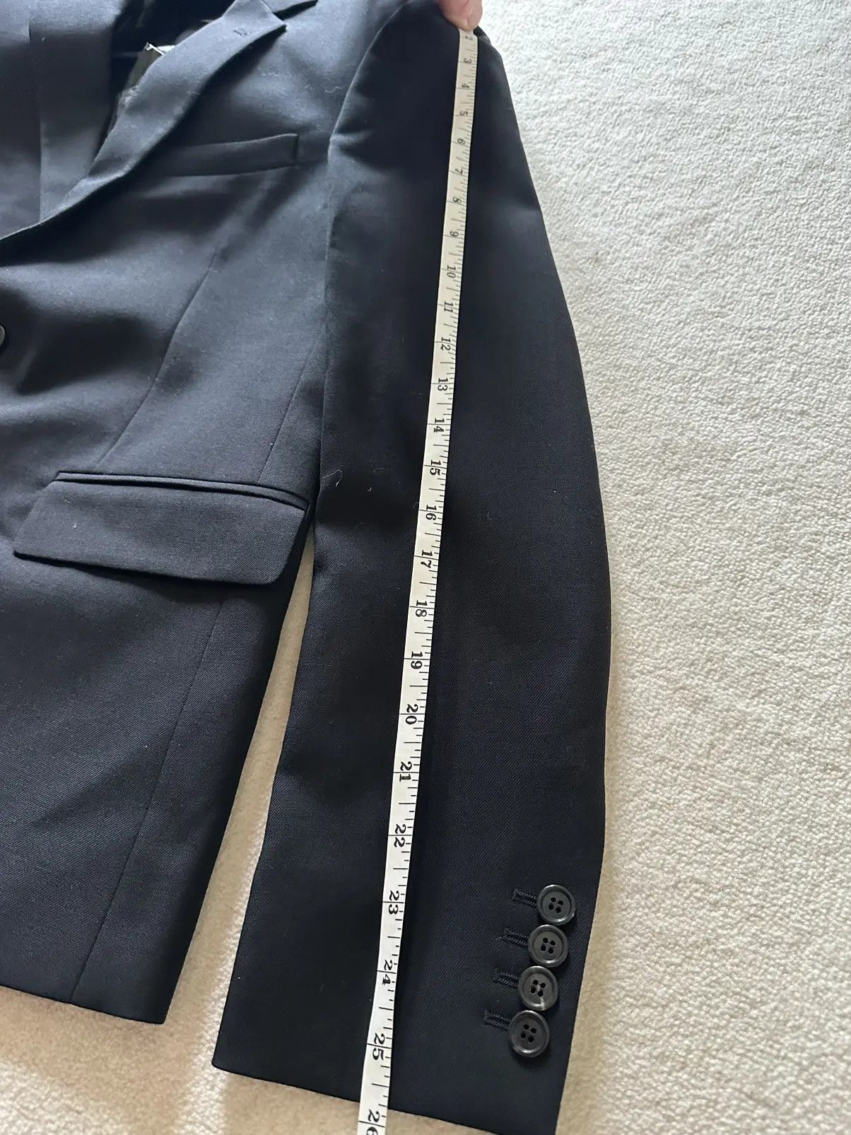 Saint Laurent Paris Saint Laurent Gabardine Black Slim Suit 48 NWT Size 48R - 13 Thumbnail