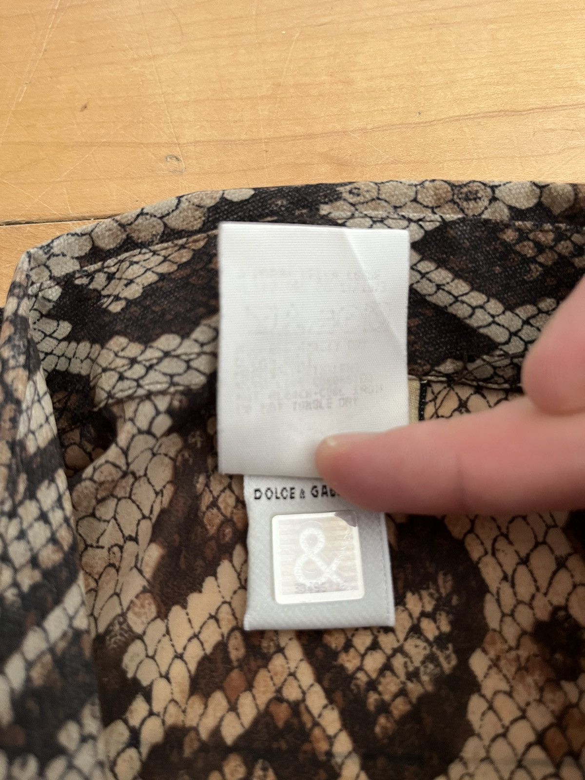 Dolce & Gabbana Dolce & Gabbana mesh Python Button up Shirt Size L / US 10 / IT 46 - 5 Thumbnail