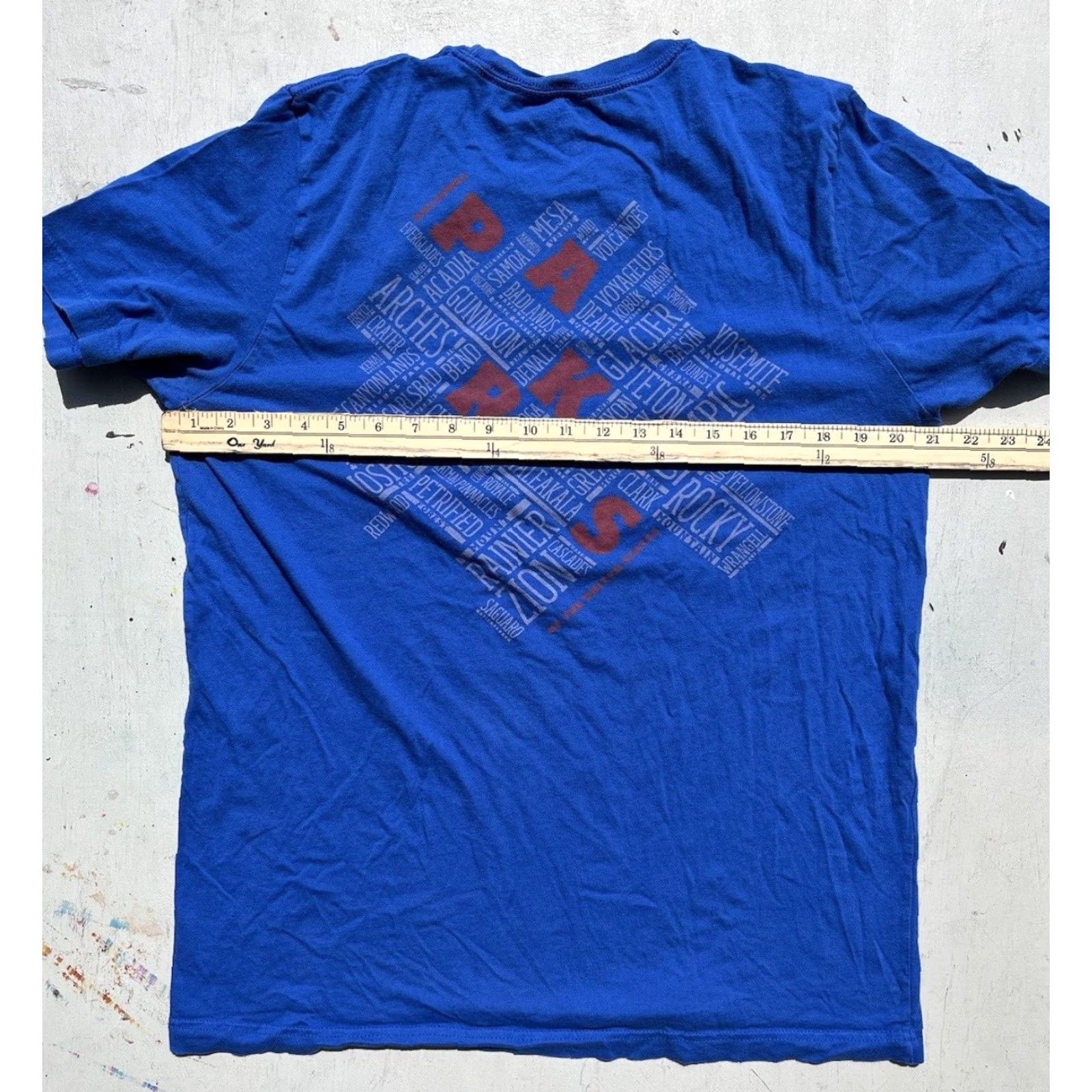 Parks Project Parks Project T-Shirt Men Blue National L Crew Outdoor 90s City Classic Desert USA Boho Dirtbag Size US L / EU 52-54 / 3 - 7 Thumbnail