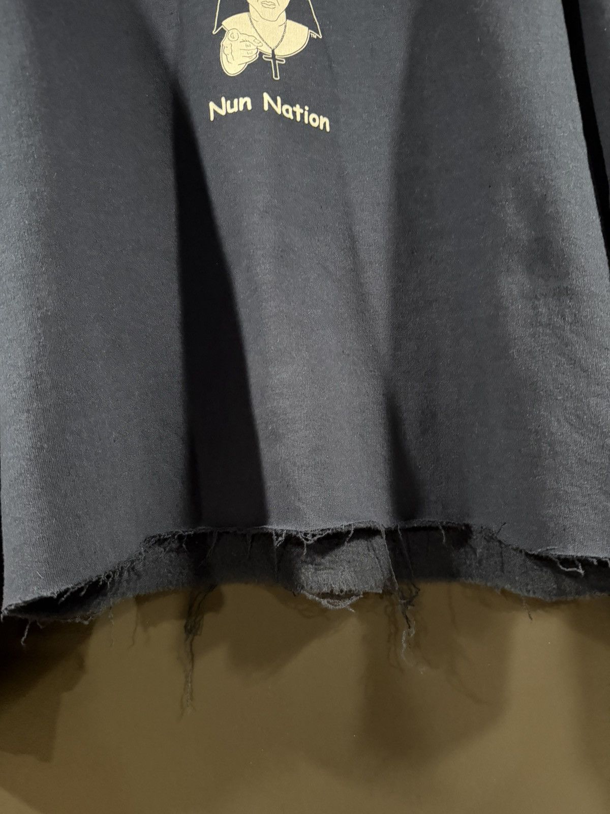 Vintage 2000s Y2K Vintage Nun Nation Cropped Jesus God Sweatshirt M Size US M / EU 48-50 / 2 - 6 Thumbnail