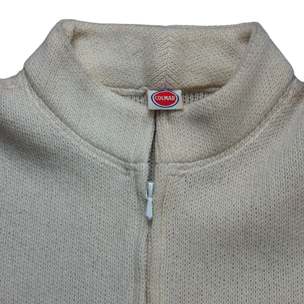 Colmar Vintage 70s Colmar Italy Full-Zip Knit Cardigan Jacket Cream Size US S / EU 44-46 / 1 - 3 Thumbnail