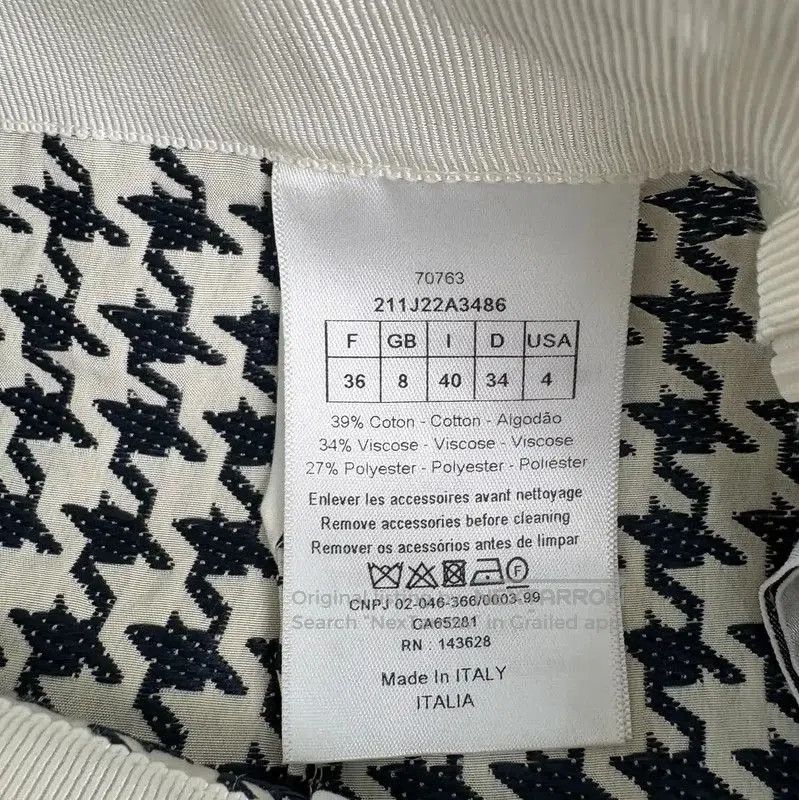 Dior Dior Black Cotton Women's Skirt . Size 22" - 4 Thumbnail