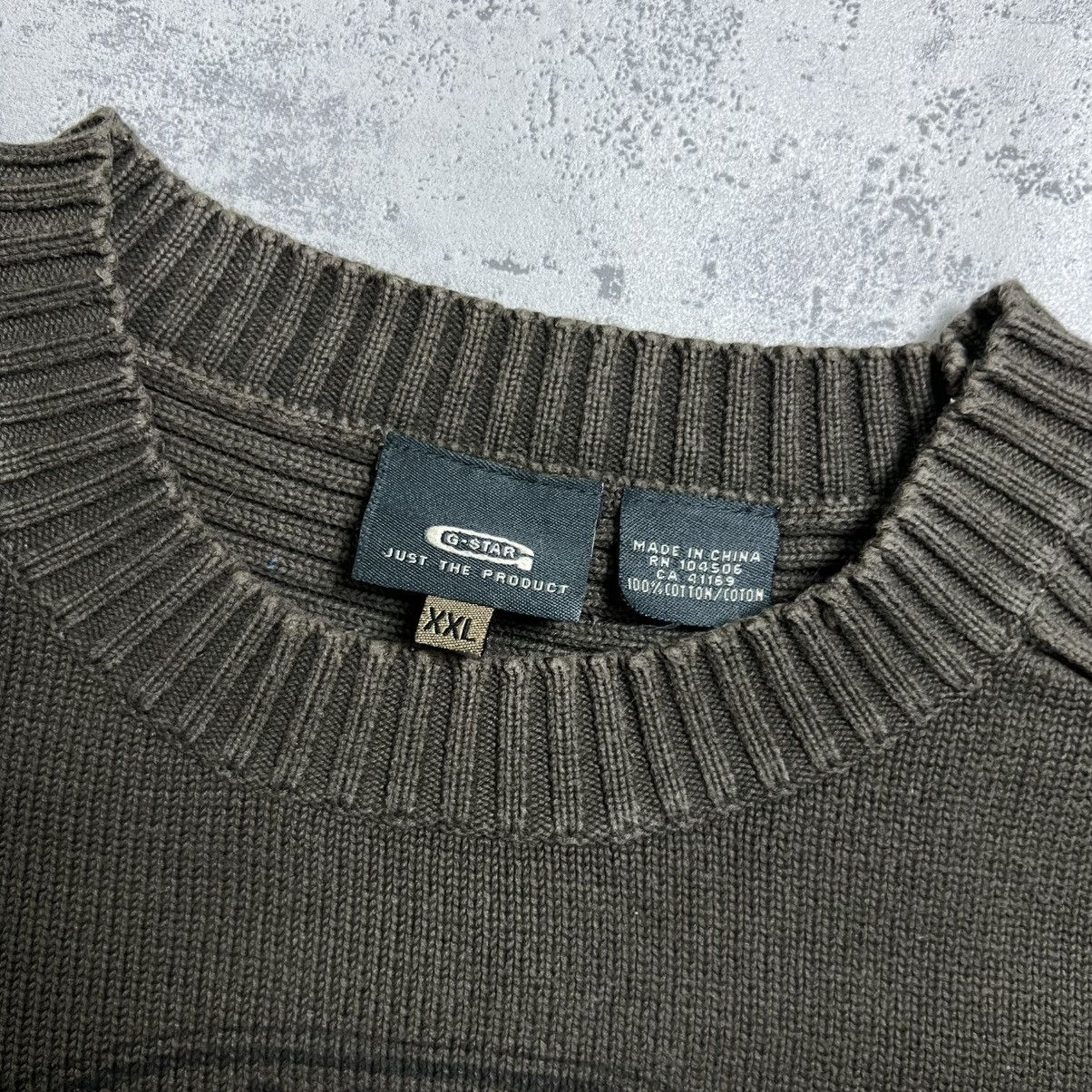 G-Star 00s G-Star Raw Vintage Avant Garde Knit Military Sweater Size US XL / EU 56 / 4 - 6 Thumbnail