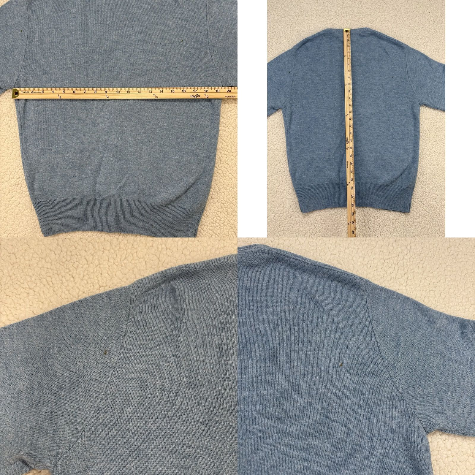 Vintage VINTAGE Puritan Sweater Cardigan Knit V-Neck Long Sleeve Blue 80s USA Mens L Size US L / EU 52-54 / 3 - 8 Thumbnail