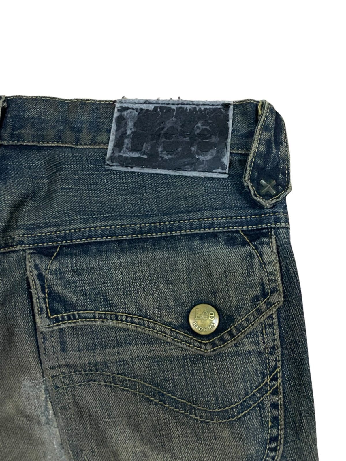 Lee × Vivienne Westwood Vintage Lee Rider Mid Rise Mud Wash Cargo Flare Punk Jeans Size US 30 / EU 46 - 17 Thumbnail