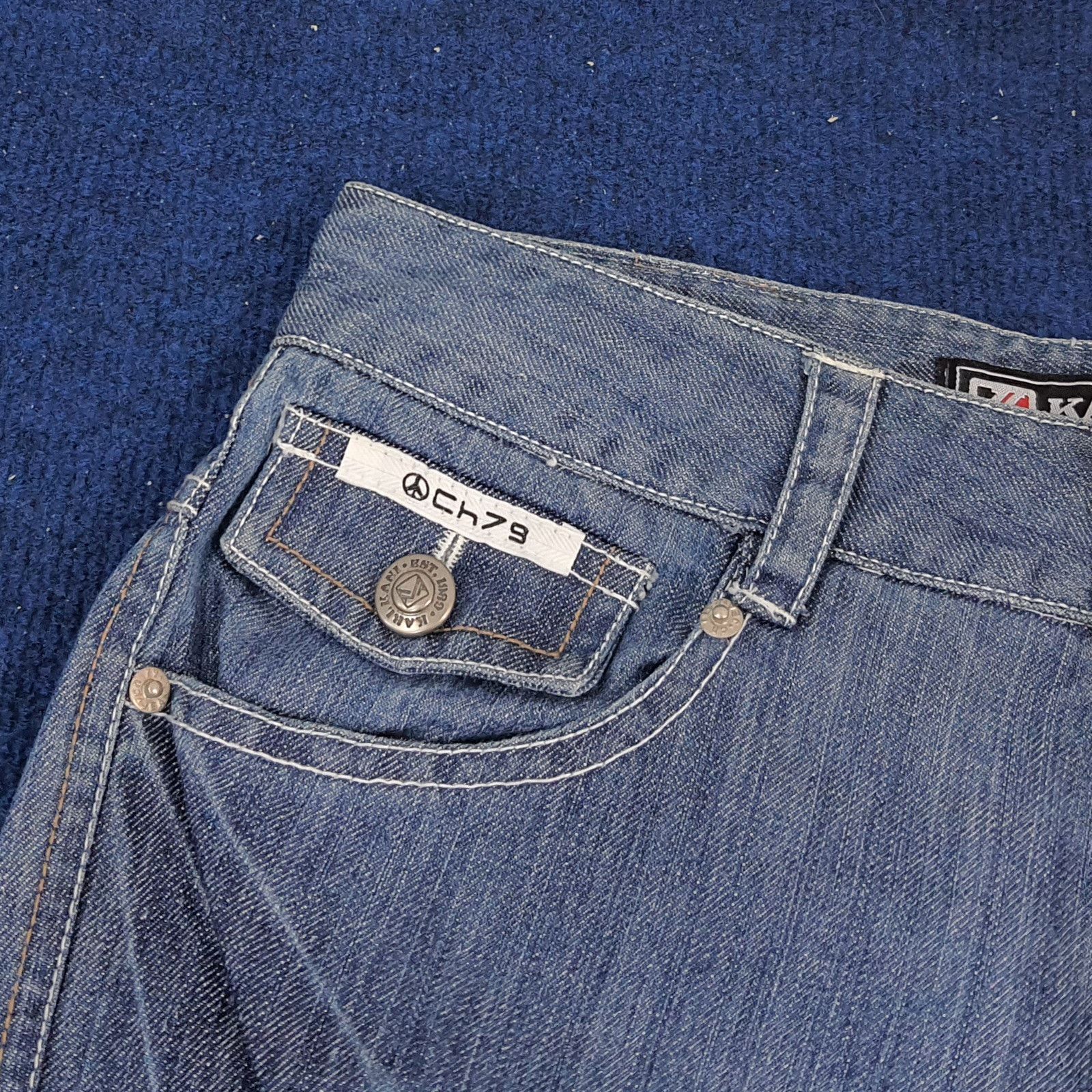 Designer × Karl Kani × Vintage Vintage Karl Kani CH79 Cargo Style Hiphop Designer Jeans Size US 28 / EU 44 - 3 Thumbnail