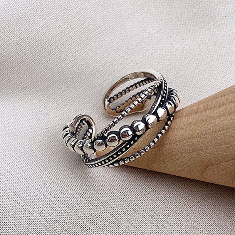 Jewelry Simple Twist Weaving Multilayer Ring Size ONE SIZE - 3 Thumbnail