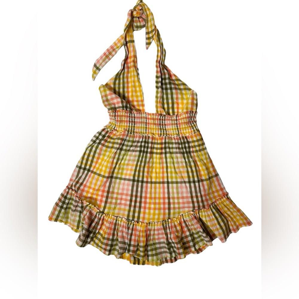 Designer aerie l Spring Fling Plaid Halter Dress Medium Size M / US 6-8 / IT 42-44 - 2 Thumbnail