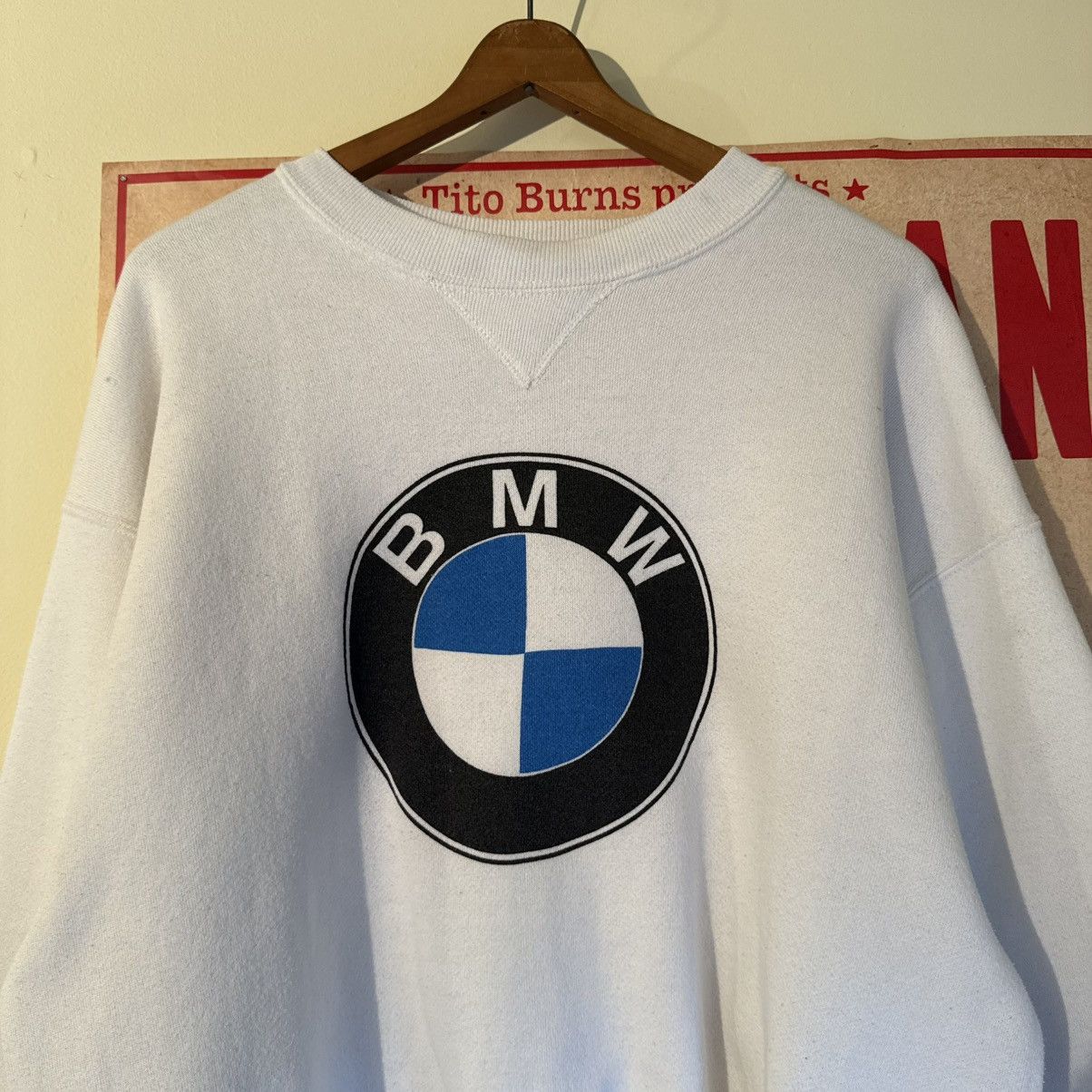 Vintage Vintage BMW Logo Car Crewneck Sweatshirt White 1990s XL Size US XL / EU 56 / 4 - 2 Thumbnail