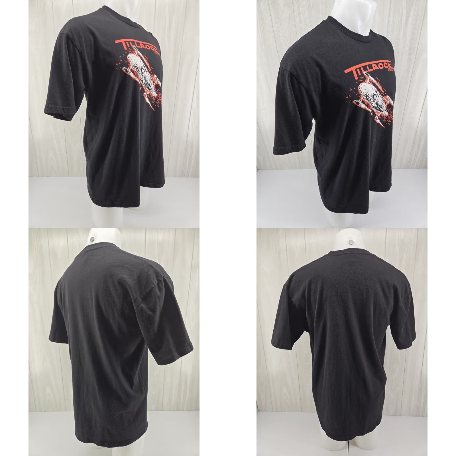 Vintage HOLE Ed Tillrock Art T Shirt XL USA Mens Short Sleeve Black USA Theme 90s? No, keep concise. Size US XL / EU 56 / 4 - 8 Thumbnail