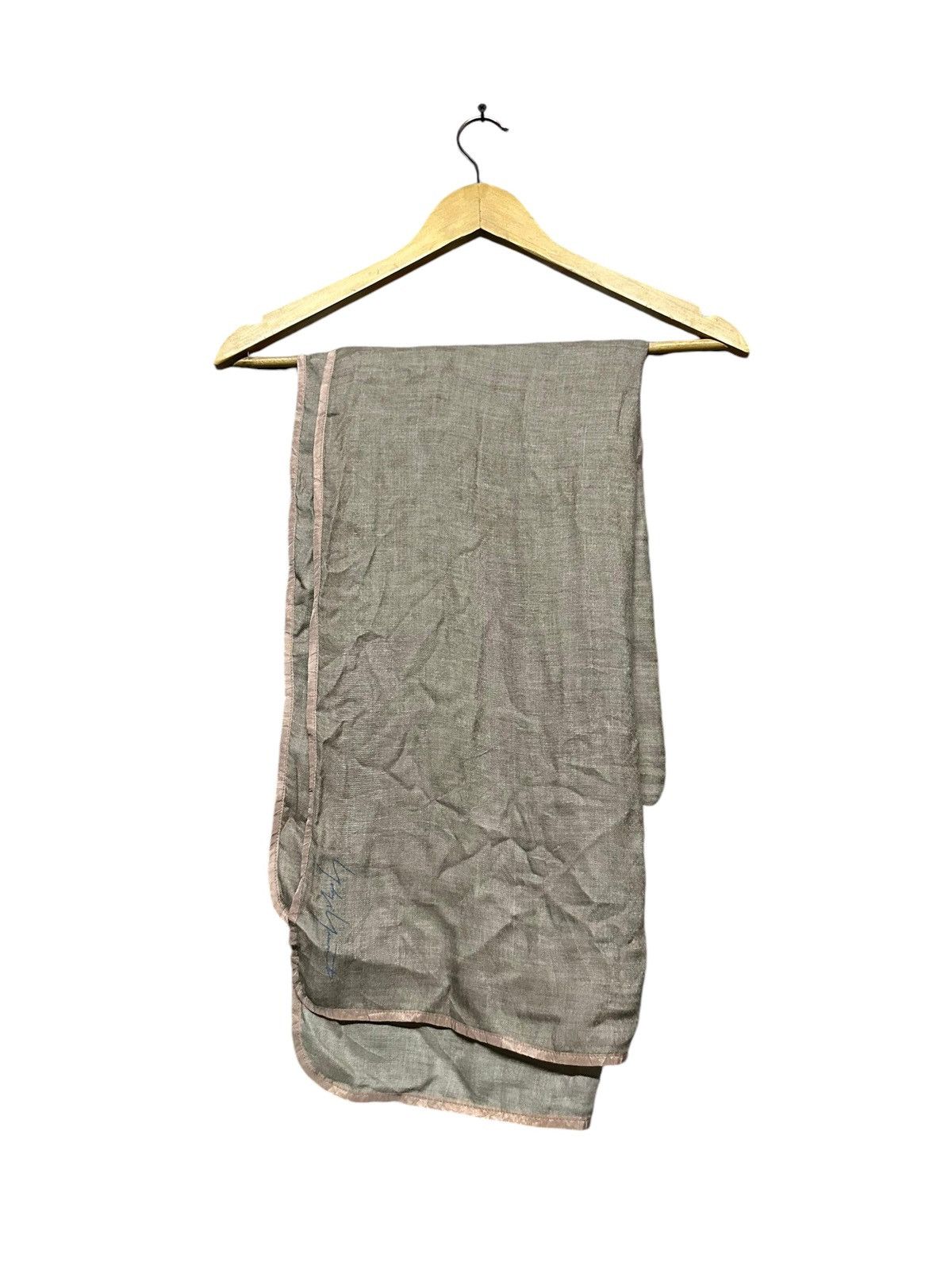 Yohji Yamamoto Yohji Yamamoto Natural Beige Cashmere Scarf Size ONE SIZE - 2 Thumbnail
