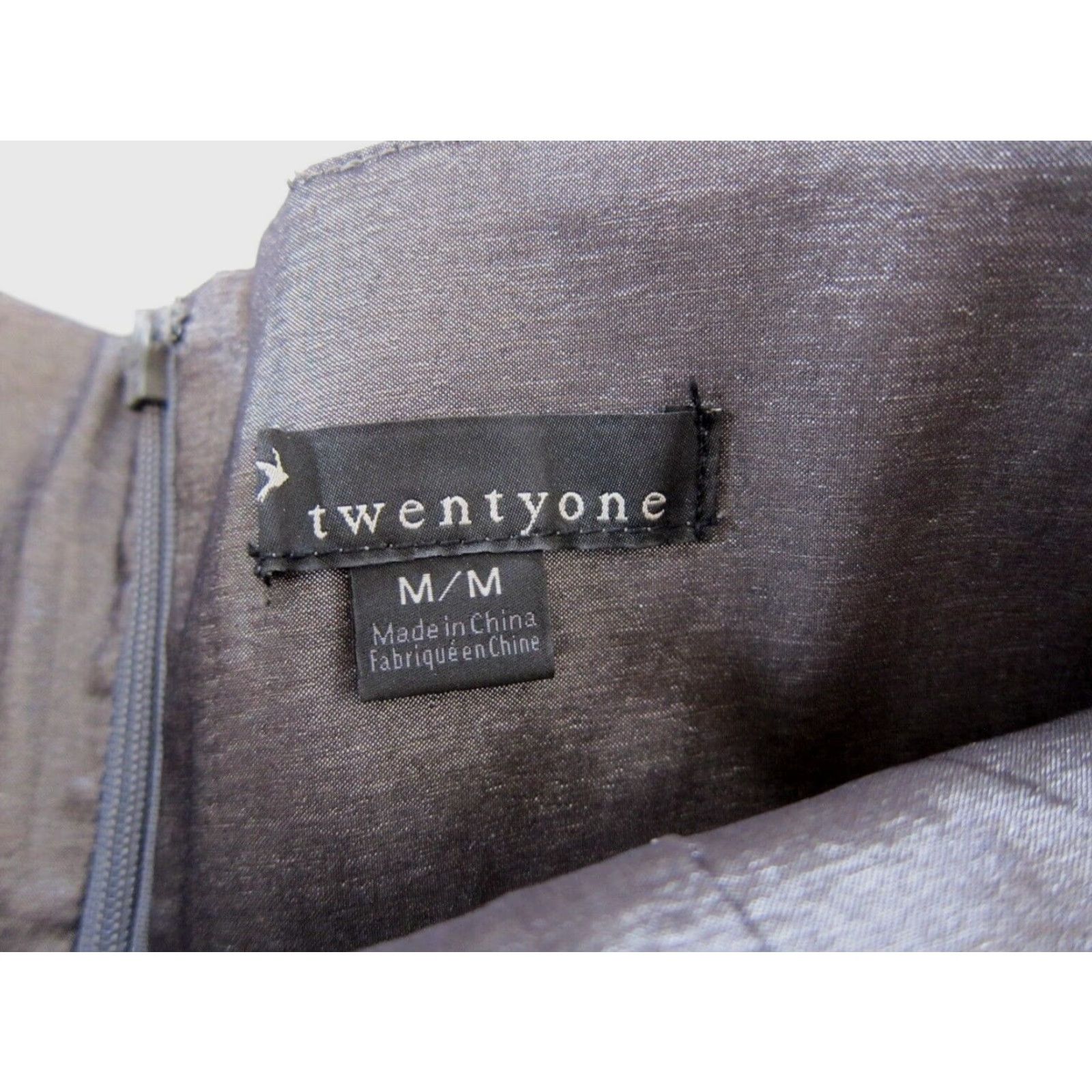 Vintage Twentyone Grey Metallic Silver Stretch Dress Cocktail Prom Midi Medium Size M / US 6-8 / IT 42-44 - 5 Thumbnail