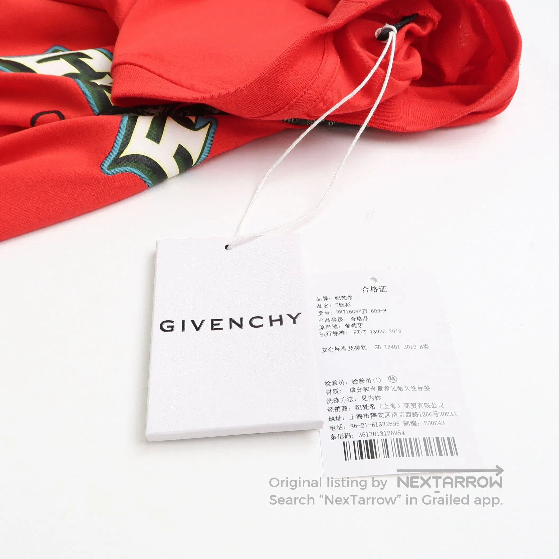 Givenchy M Cotton Graphic Print Crew Neck T-Shirt.