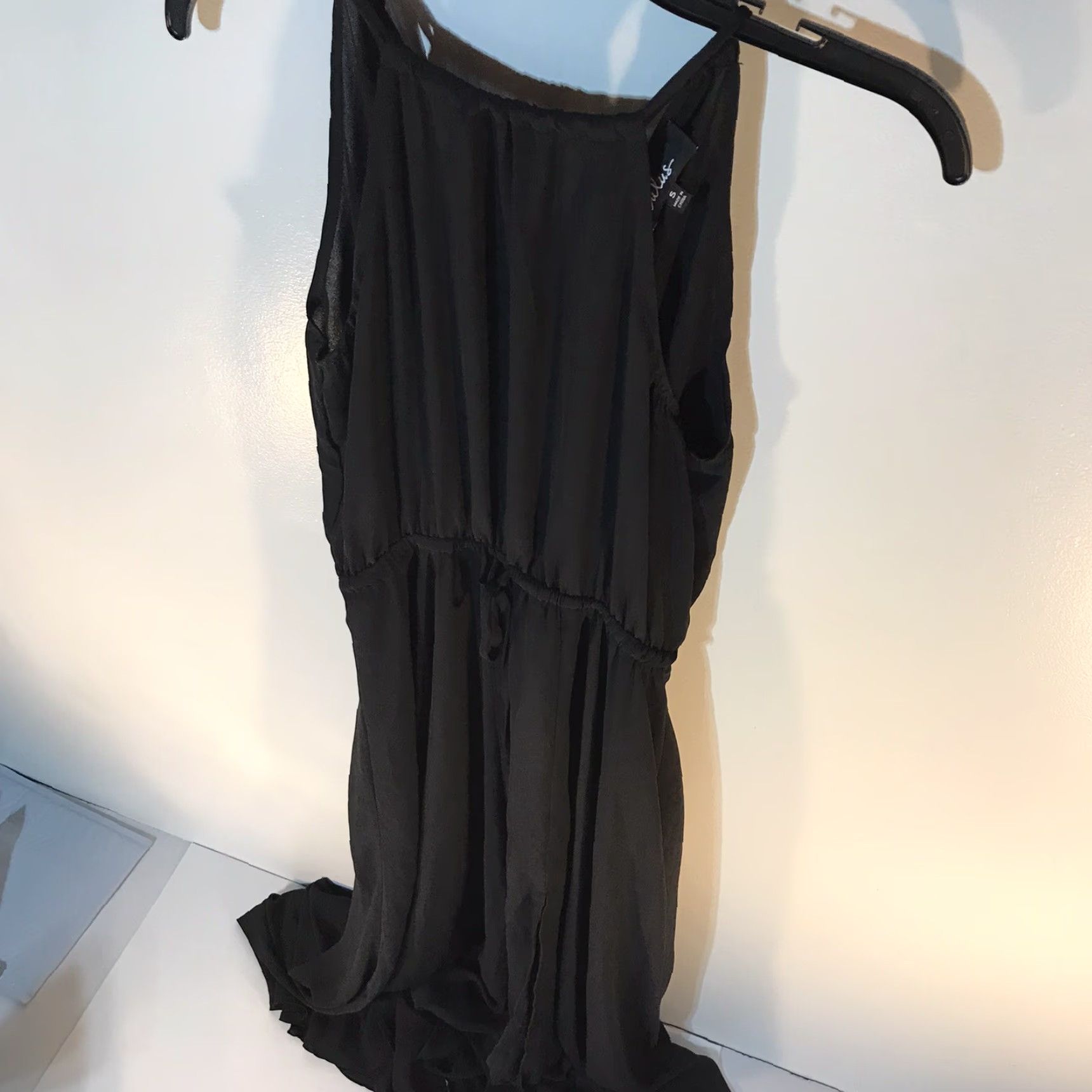 Lulus Lulus Black Maxi Dress Women Size S Halter Tie Drawstring Waist Formal Chiffon Sleeveless Summer Season Size S / US 4 / IT 40 - 2 Thumbnail