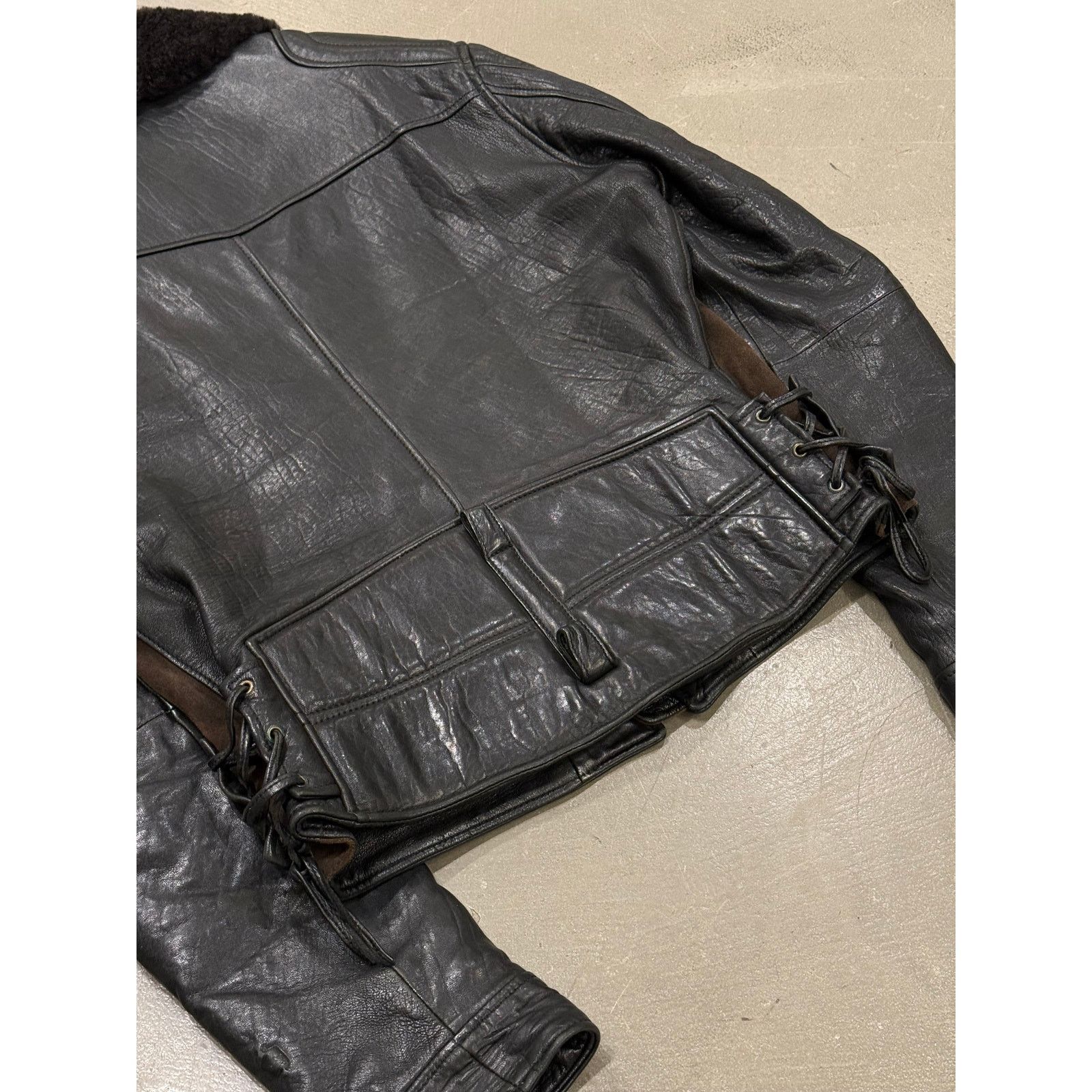 Dolce & Gabbana AW2005 Dolce & Gabbana shearling collar leather biker jacket Size US M / EU 48-50 / 2 - 7 Thumbnail