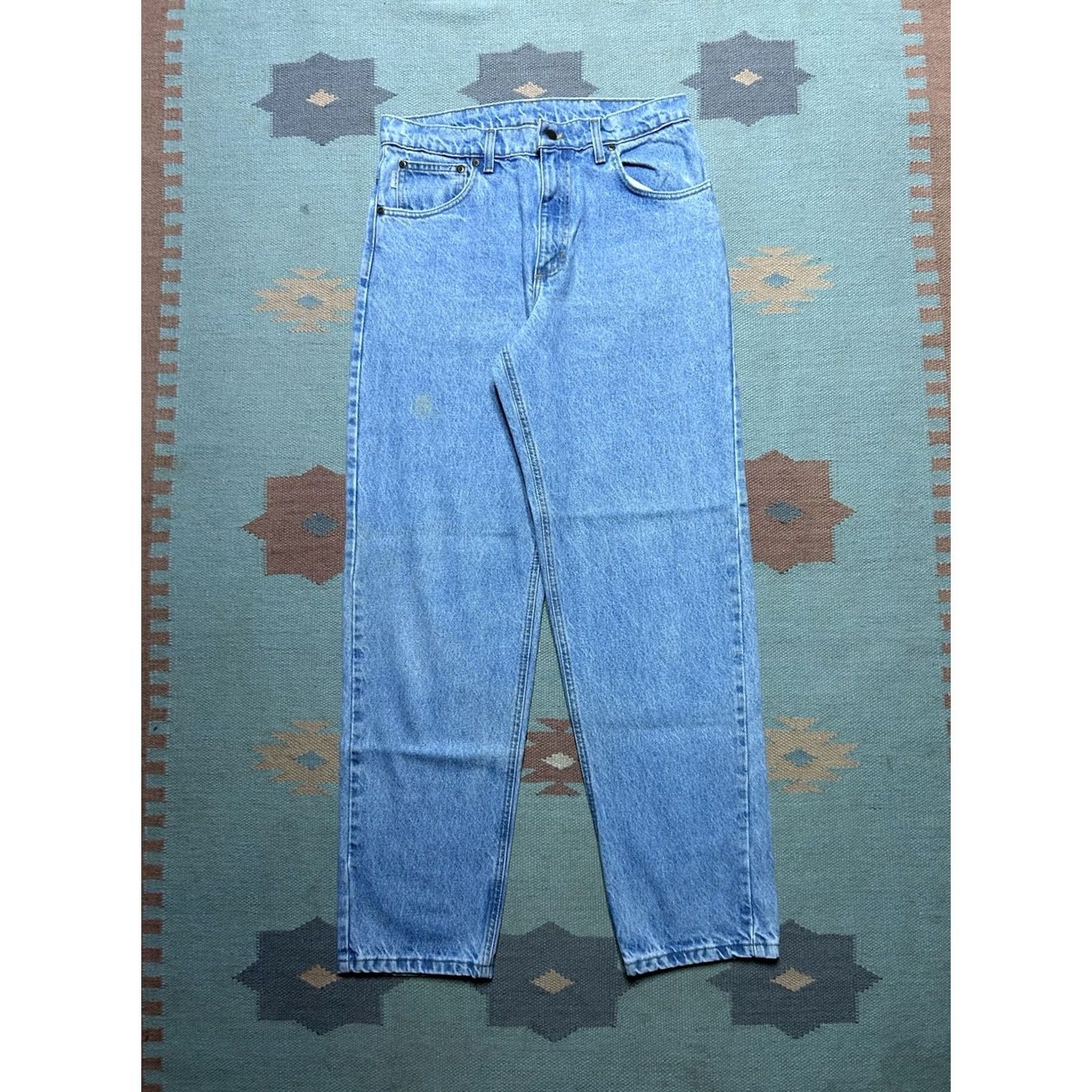 Carhartt VINTAGE Carhartt Jeans Denim Loose Relaxed Tapered B17 STW skater workwear 32x32 Mens Size US 32 / EU 48 - 4 Thumbnail