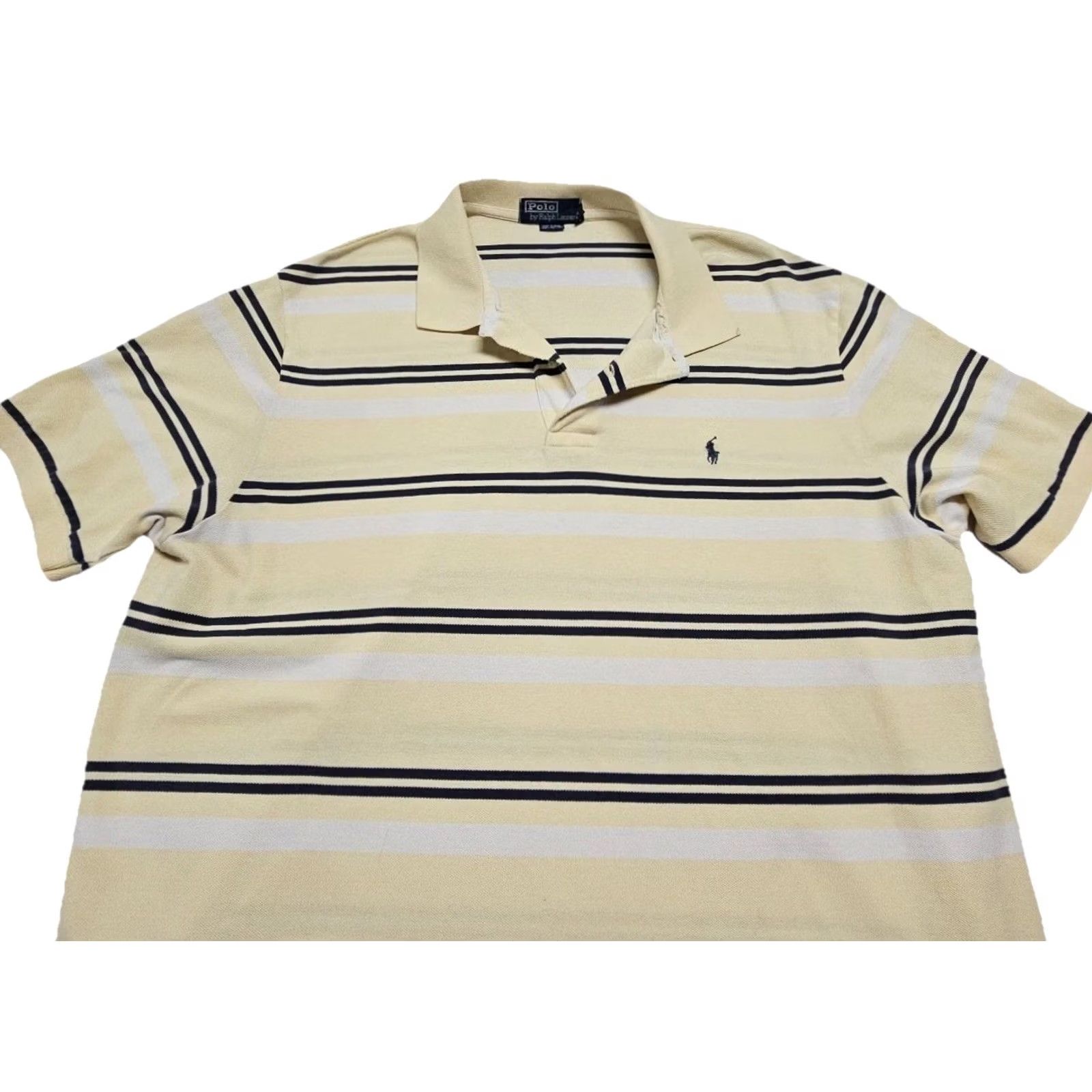 Ralph Lauren Polo Ralph Lauren Polo Shirt Striped 2XL Yellow Classic Fit Cotton Men’s Size US XXL / EU 58 / 5 - 2 Thumbnail