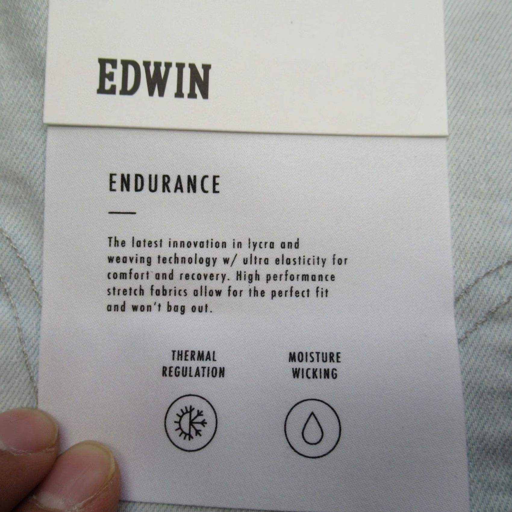 Edwin Edwin Jeans Mens 29 x 32 Slim Light Denim Endurance Moisture Wicking 58 NWD Size US 29 - 5 Thumbnail
