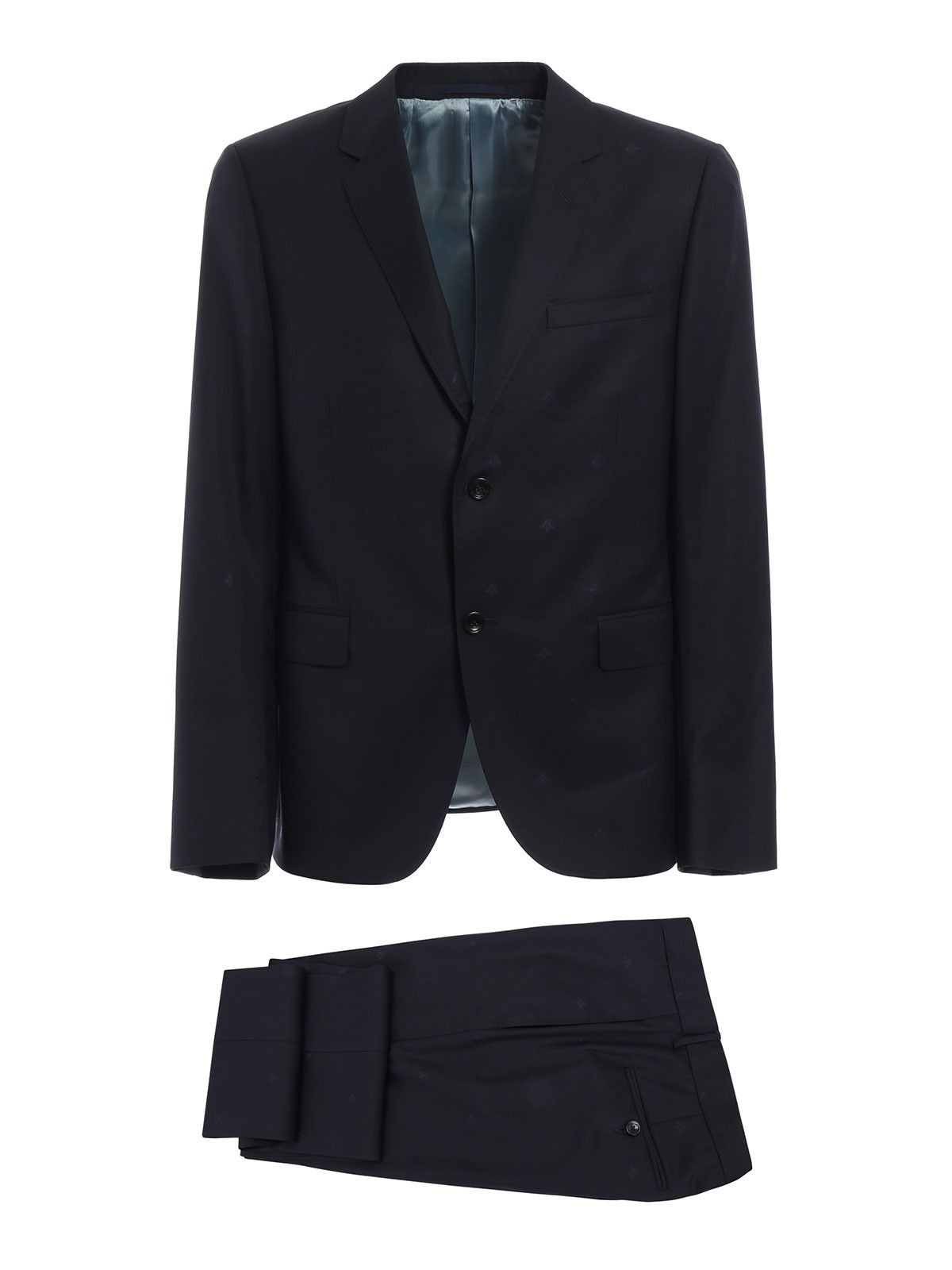 Gucci o1mt1gz0725 Monaco Bees Wool Gabardine Suit in Navy Size US S / EU 44-46 / 1 - 1 Thumbnail