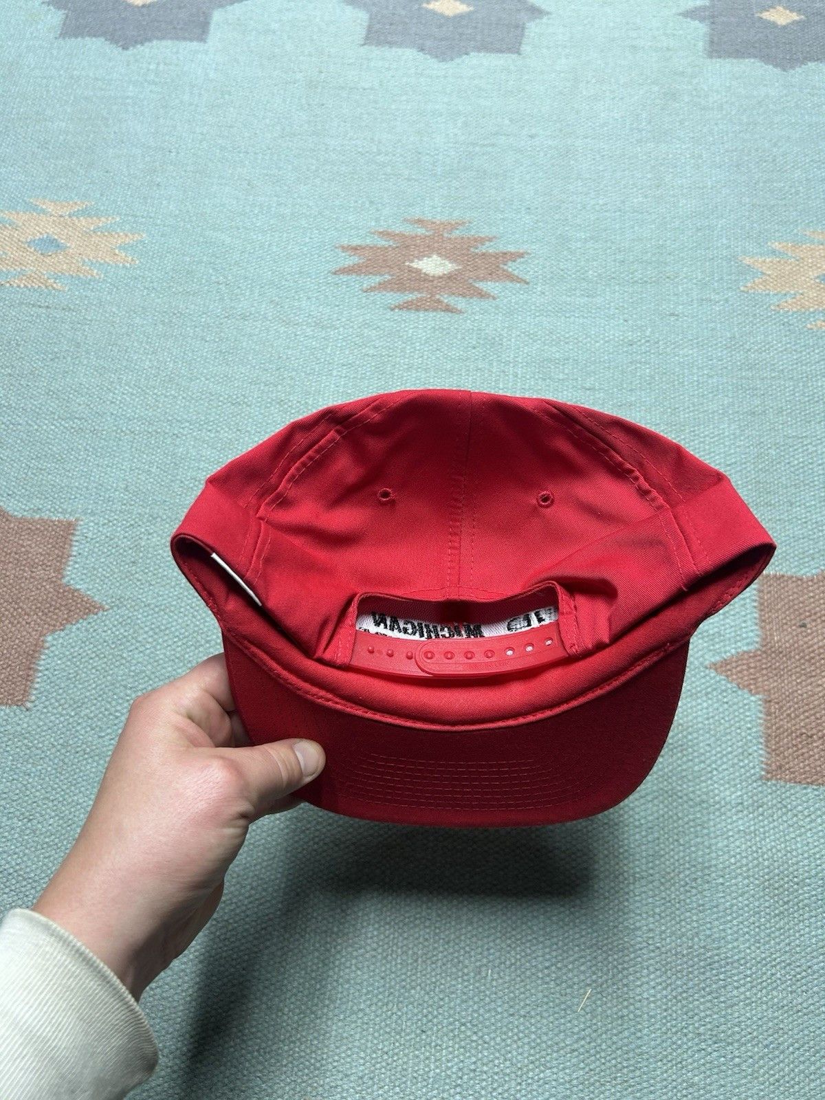 Vintage Vintage SnapBack hat Michigan farm bureau red embroidered Size ONE SIZE - 4 Thumbnail