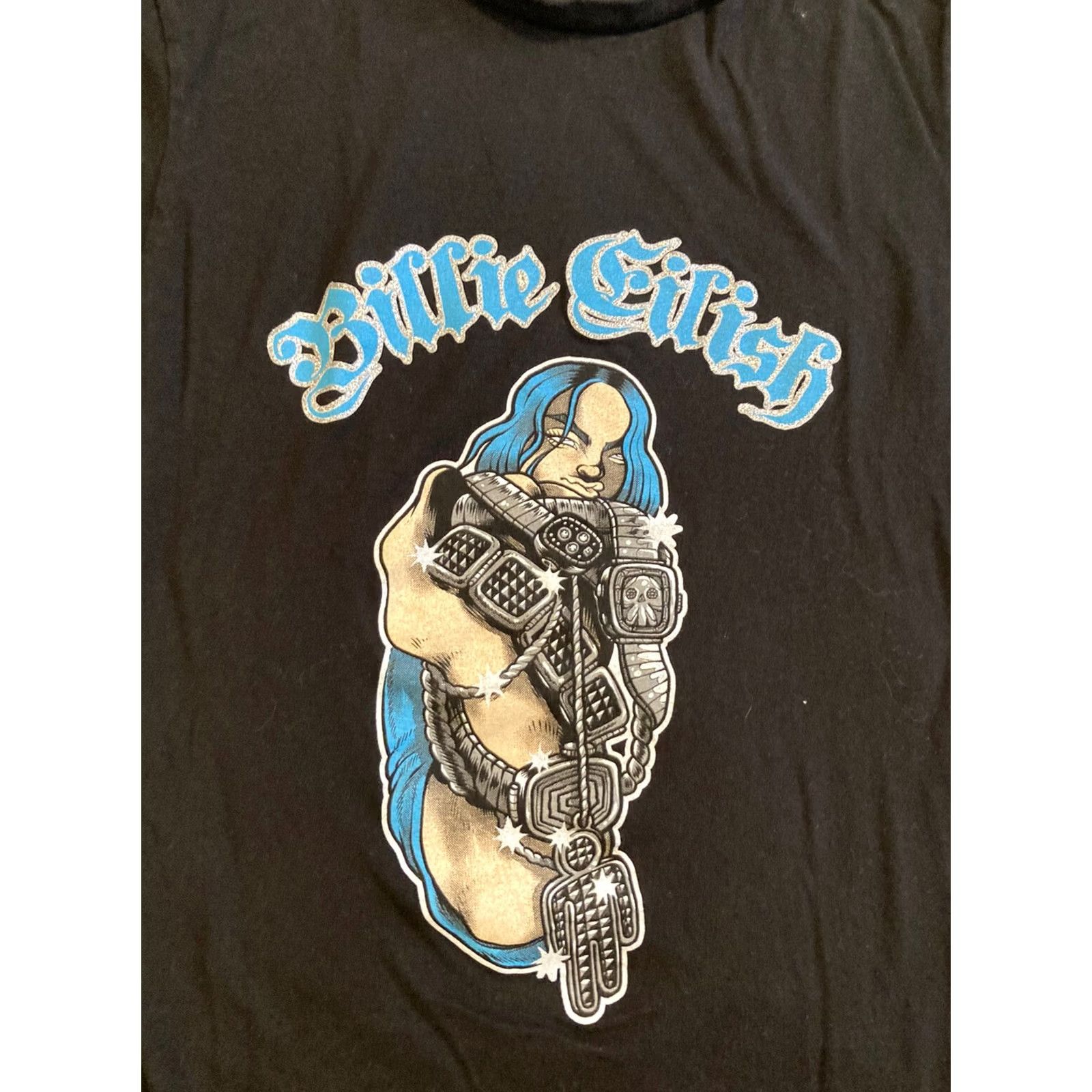 Vintage VINTAGE Billie Eilish Bling T Shirt Women PS Black S/P Shirt Womens PS Black Billie Eilish Bling T Shirt Size S/P Size S / US 4 / IT 40 - 2 Thumbnail