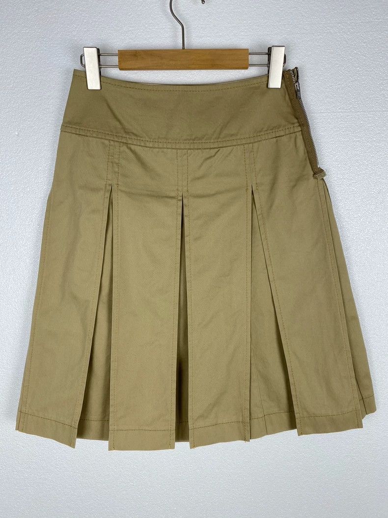 Comme des Garcons Comme Des Garcons size S Khaki zip-up pleated skirt Size 24" / US 00 / IT 34 - 1 Thumbnail