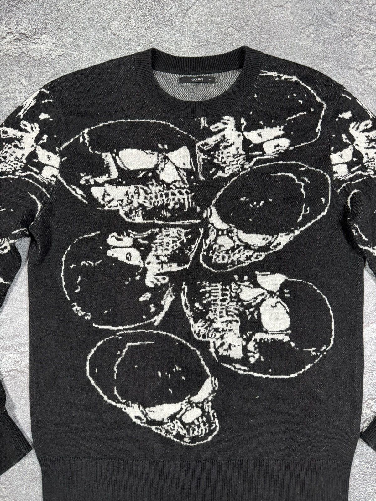 If Six Was Nine Colin's Skulls Knitted Sweater Size M Avant Garde Owens Size US M / EU 48-50 / 2 - 4 Thumbnail