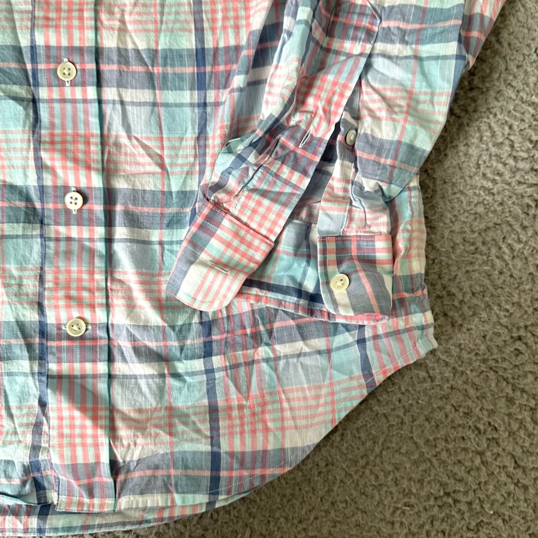 Vineyard Vines Vineyard Vines Shirt Tucker Button-Up Plaid Blue Cotton Mens S - 90s Colorful Logo Long Sleeve Collared Button-Down Small Size US S / EU 44-46 / 1 - 6 Thumbnail