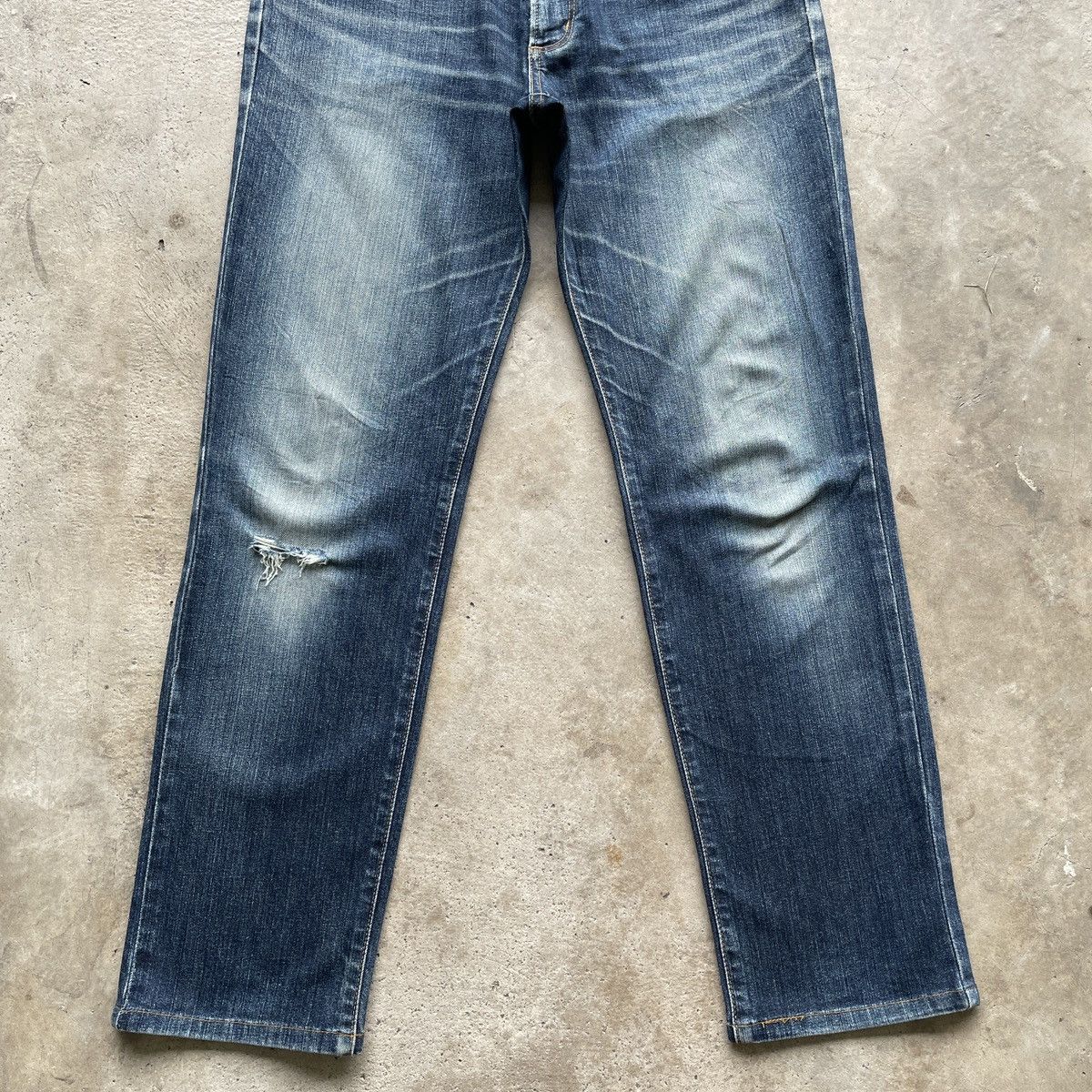 Jean × Vintage × Wrangler Vintage Wrangler Faded Denim Distressed Jeans Pants W32x30.5 Size US 32 / EU 48 - 4 Thumbnail