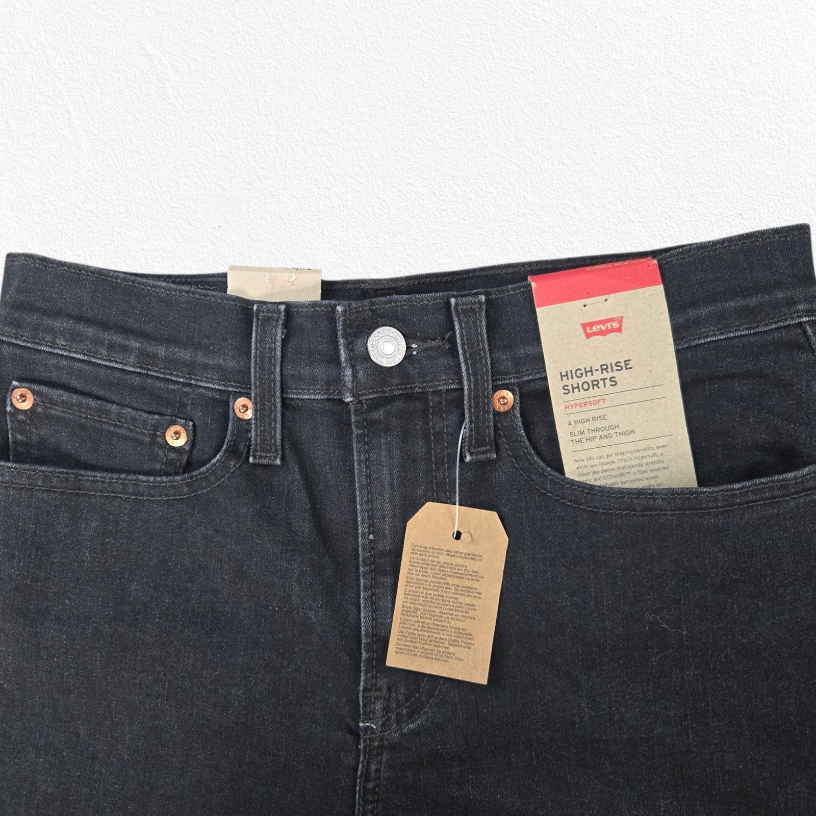 Levi's Levi's Black High Rise Cut Off Denim Shorts Size 27 Size 27" / US 4 / IT 40 - 3 Thumbnail