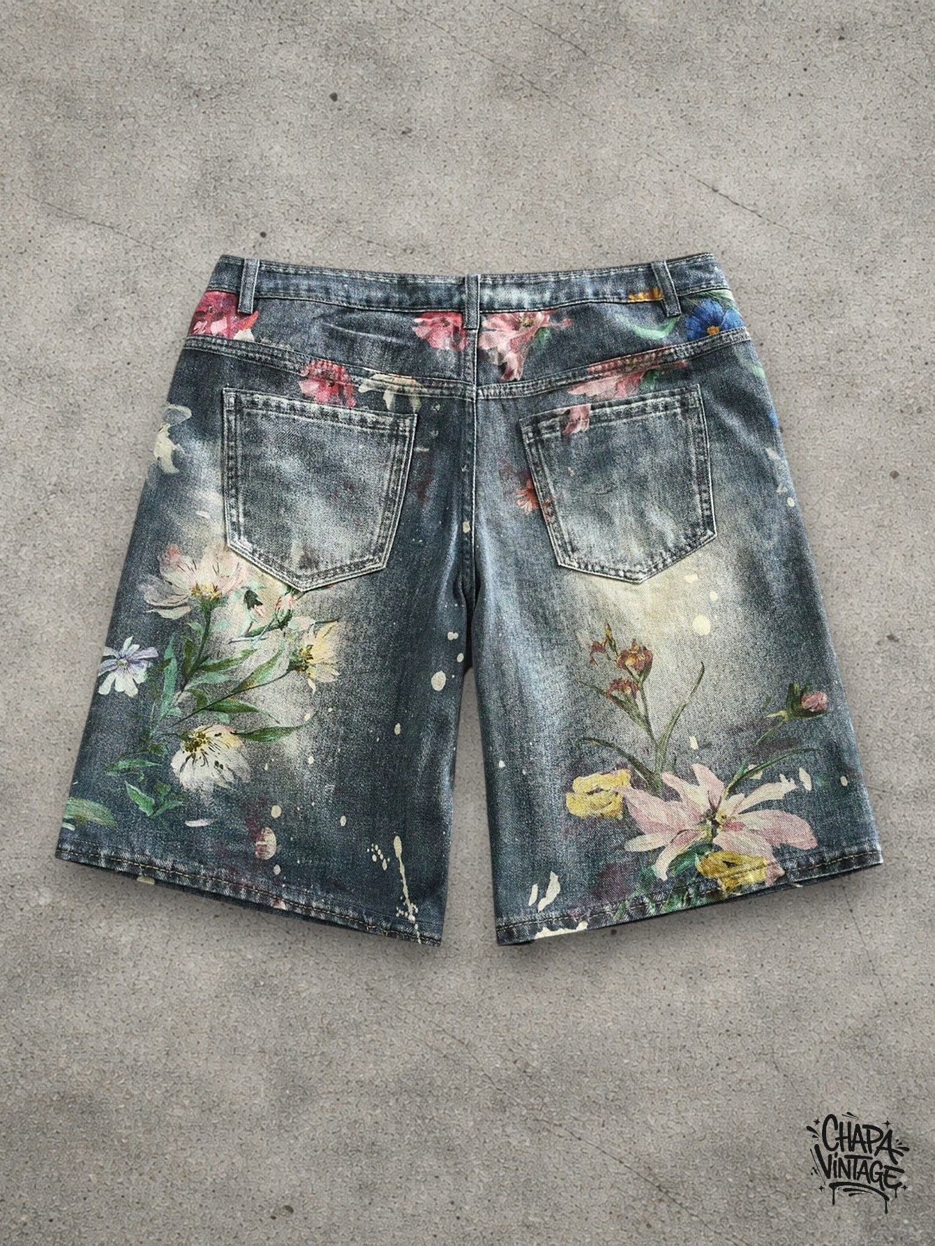 Japanese Brand Floral jeans shorts Size US 32 / EU 48 - 2 Thumbnail