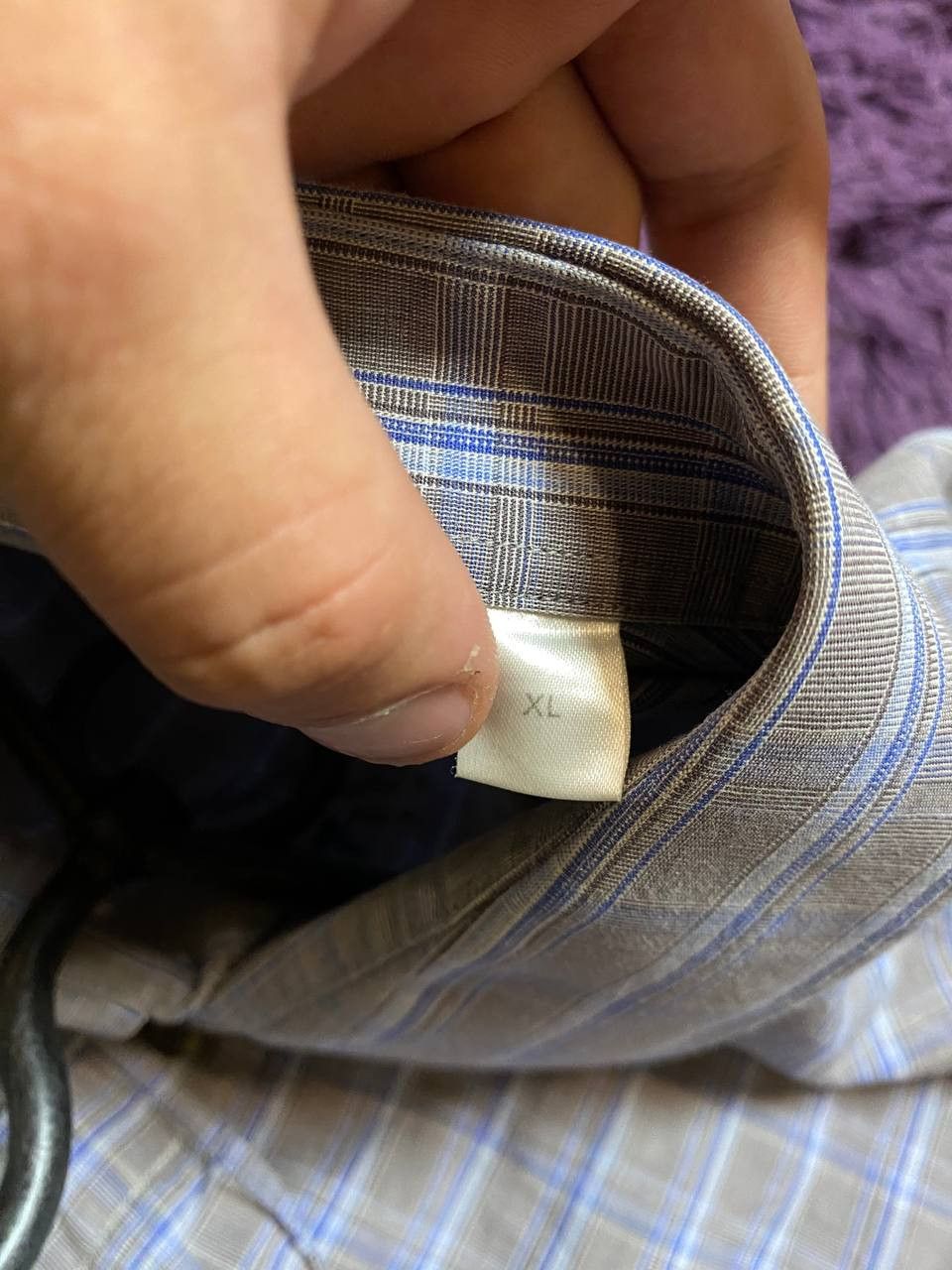 Yves Saint Laurent Y2K gray print shirt Yves Saint Laurent luxury Vintage Size US XL / EU 56 / 4 - 3 Thumbnail