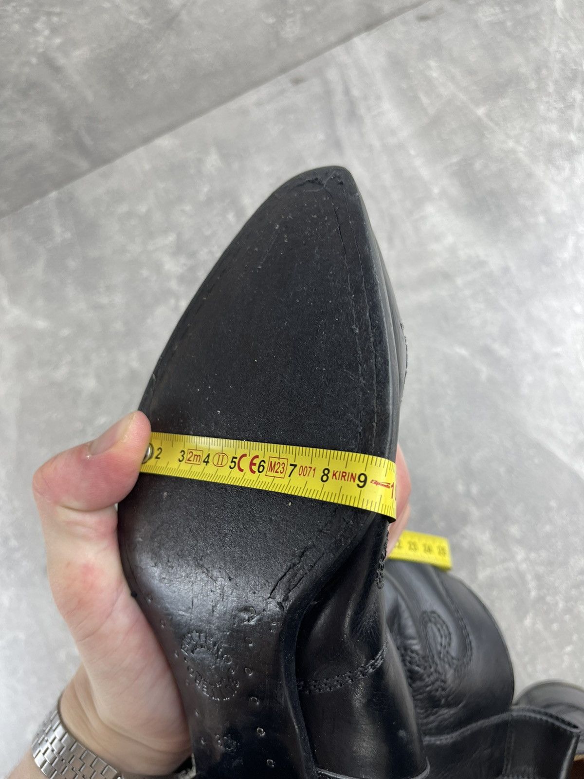 Buttero Buttero Italian Western Black Leather Cuban Heel Ankle Boots Size US 6.5 / IT 36.5 - 14 Thumbnail