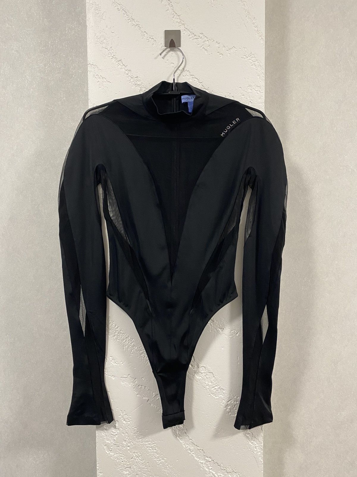 H&M × Mugler Mugler X H&M Rare Black Mesh Panel Bodysuit Size S / US 4 / IT 40 - 1 Thumbnail