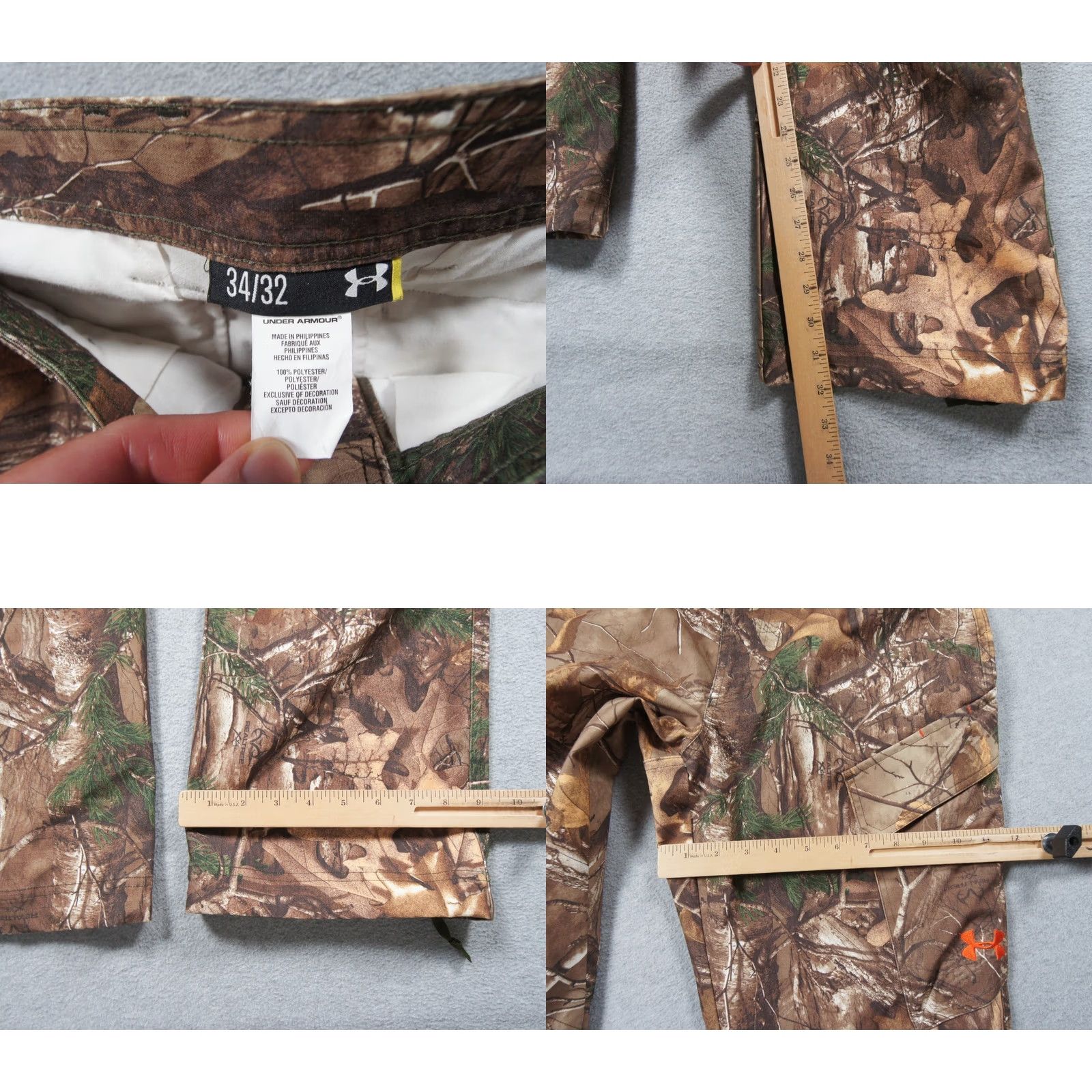 Under Armour Under Armour Pants Mens 34x32 Brown Camouflage Real Tree Cargo Hunting Outdoors NEW Size US 34 / EU 50 - 8 Thumbnail