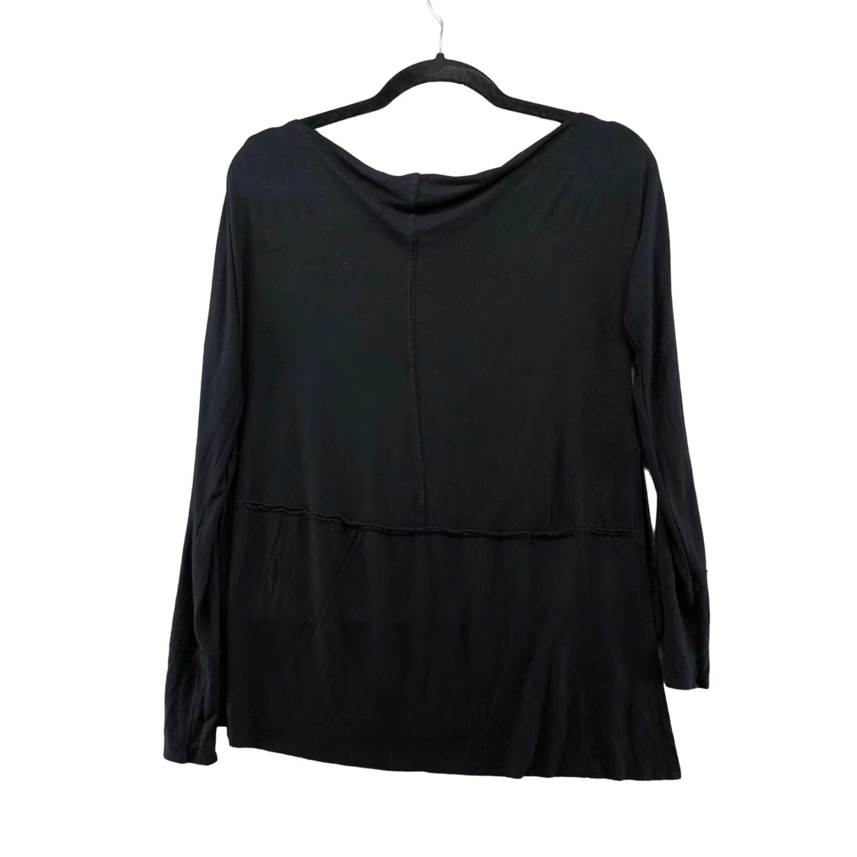 Free People Free People Long Sleeve Jersey Knit Top Womens XS Black Boat Neck Size XS / US 0-2 / IT 36-38 - 2 Thumbnail