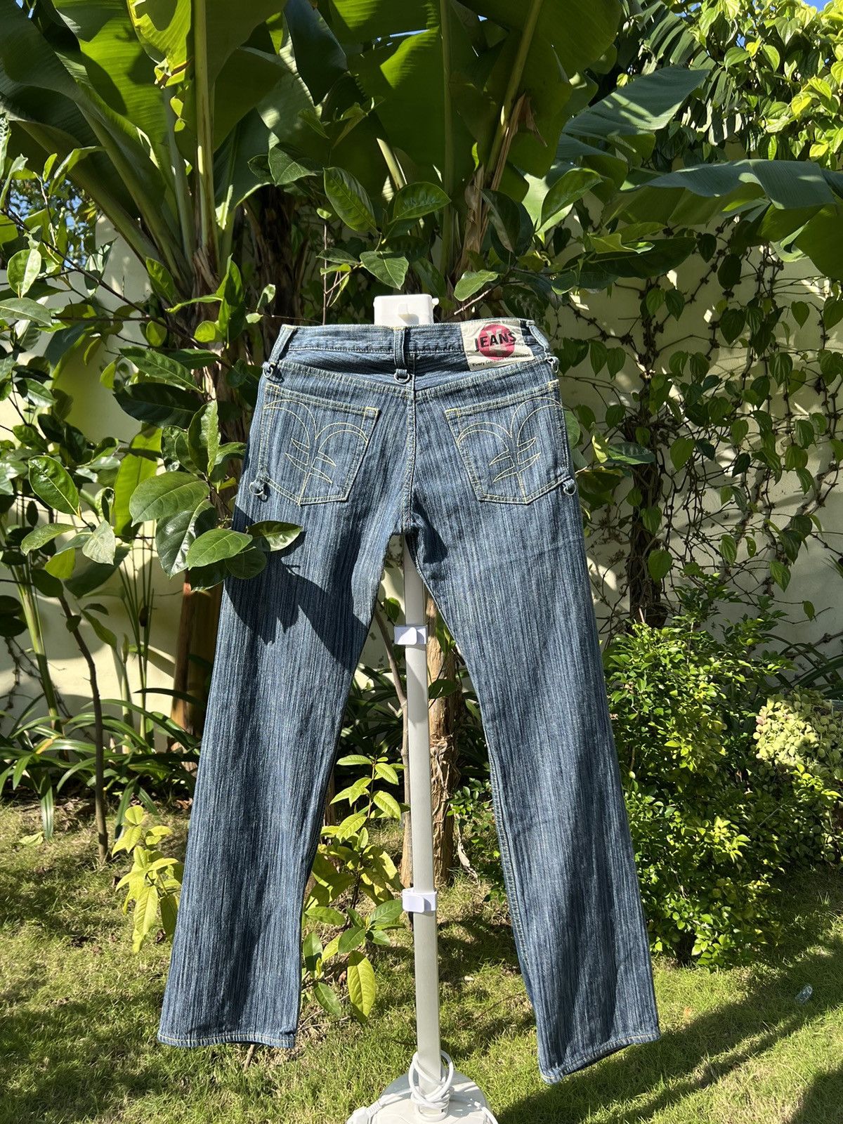 90’s YEN BY MICHIKO KOSHINO RARE RETRO JEANS ZIPPER 2 SIDES