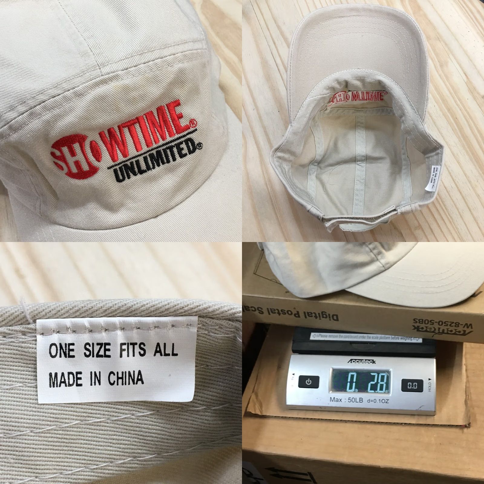 Vintage Showtime Unlimited Baseball Cap Hat Mens One Size Beige Adjustable Embroidered Size ONE SIZE - 8 Thumbnail