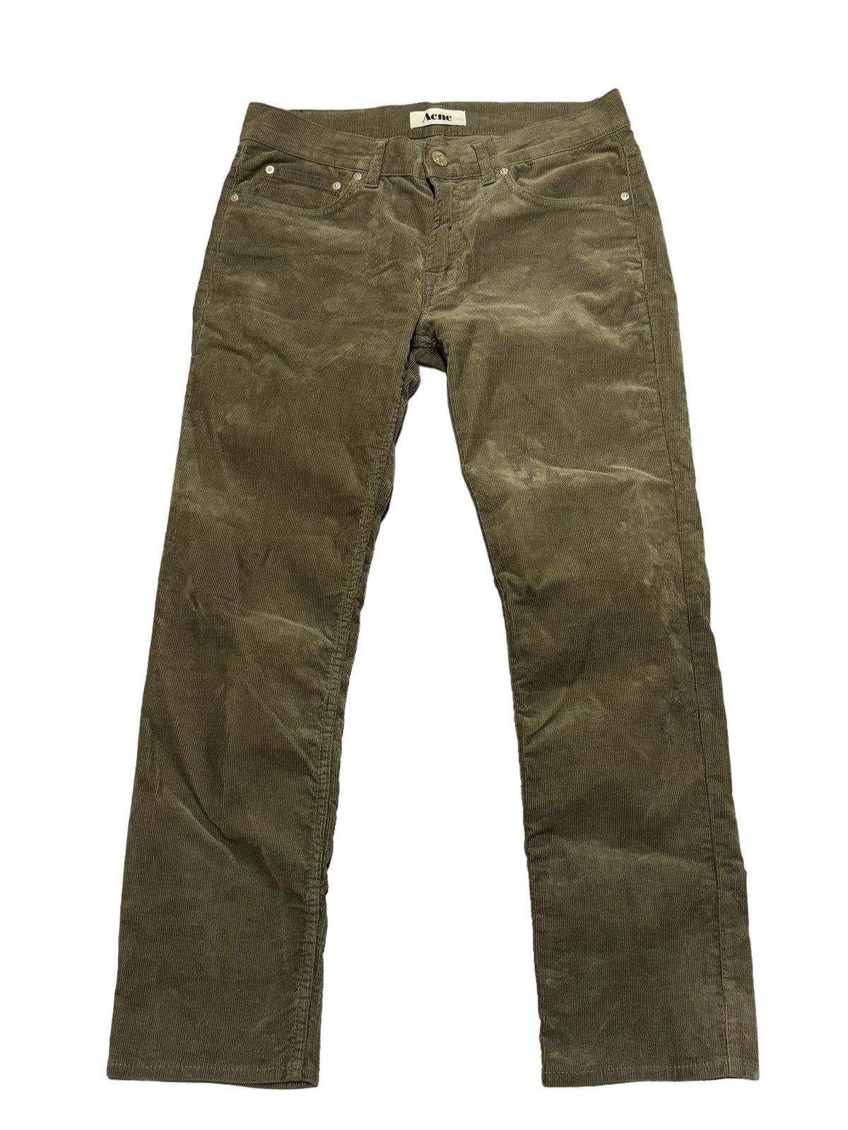 Acne Studios × Designer ACNE STUDIOS VELVET ACE CORD BEIGE CORDUROY PANTS 30/32 Size US 30 / EU 46 - 1 Thumbnail
