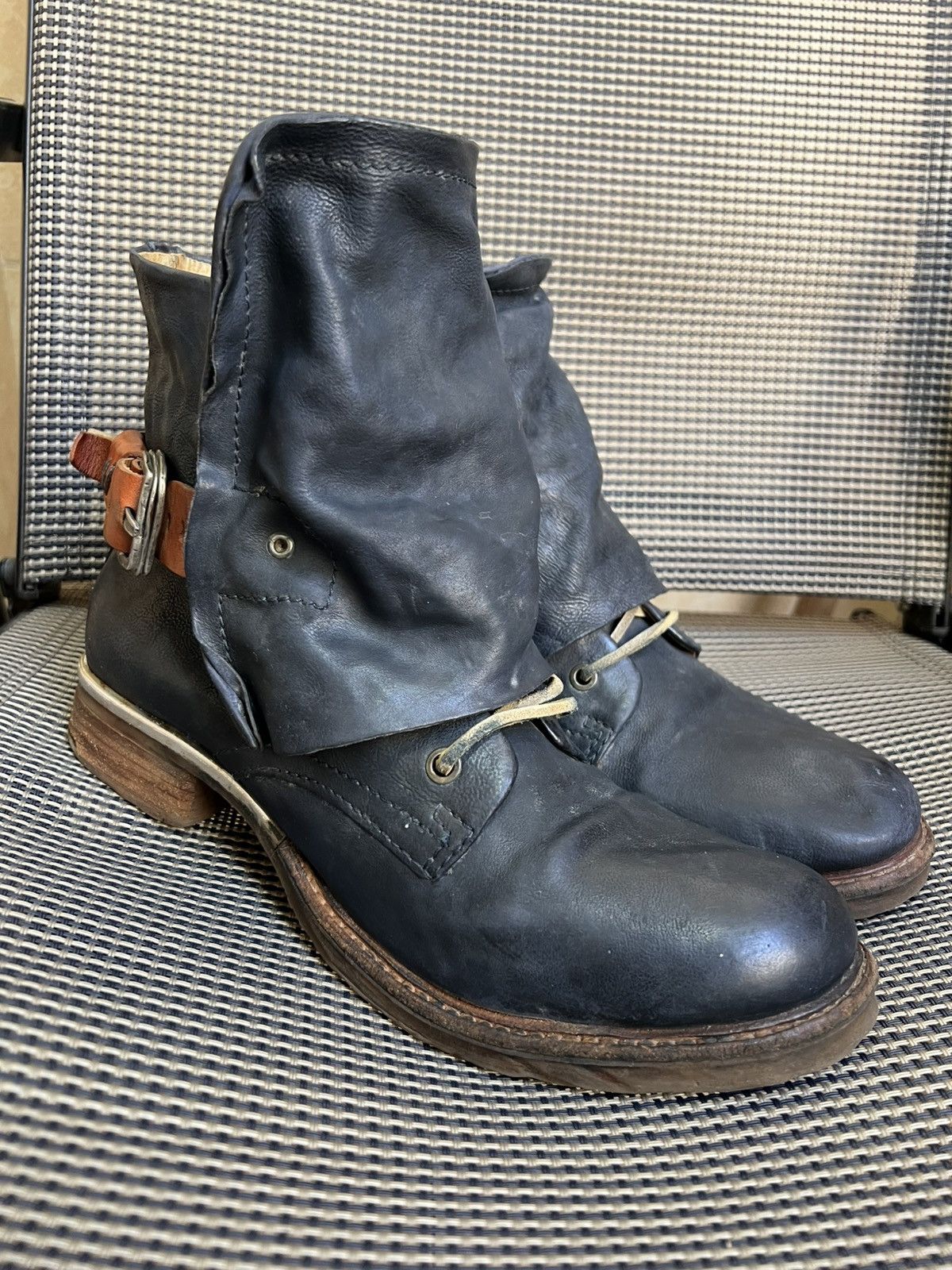 A.S.98 A.S. 98 blue leather biker boots x guidi style Size US 8 / EU 41 - 3 Thumbnail