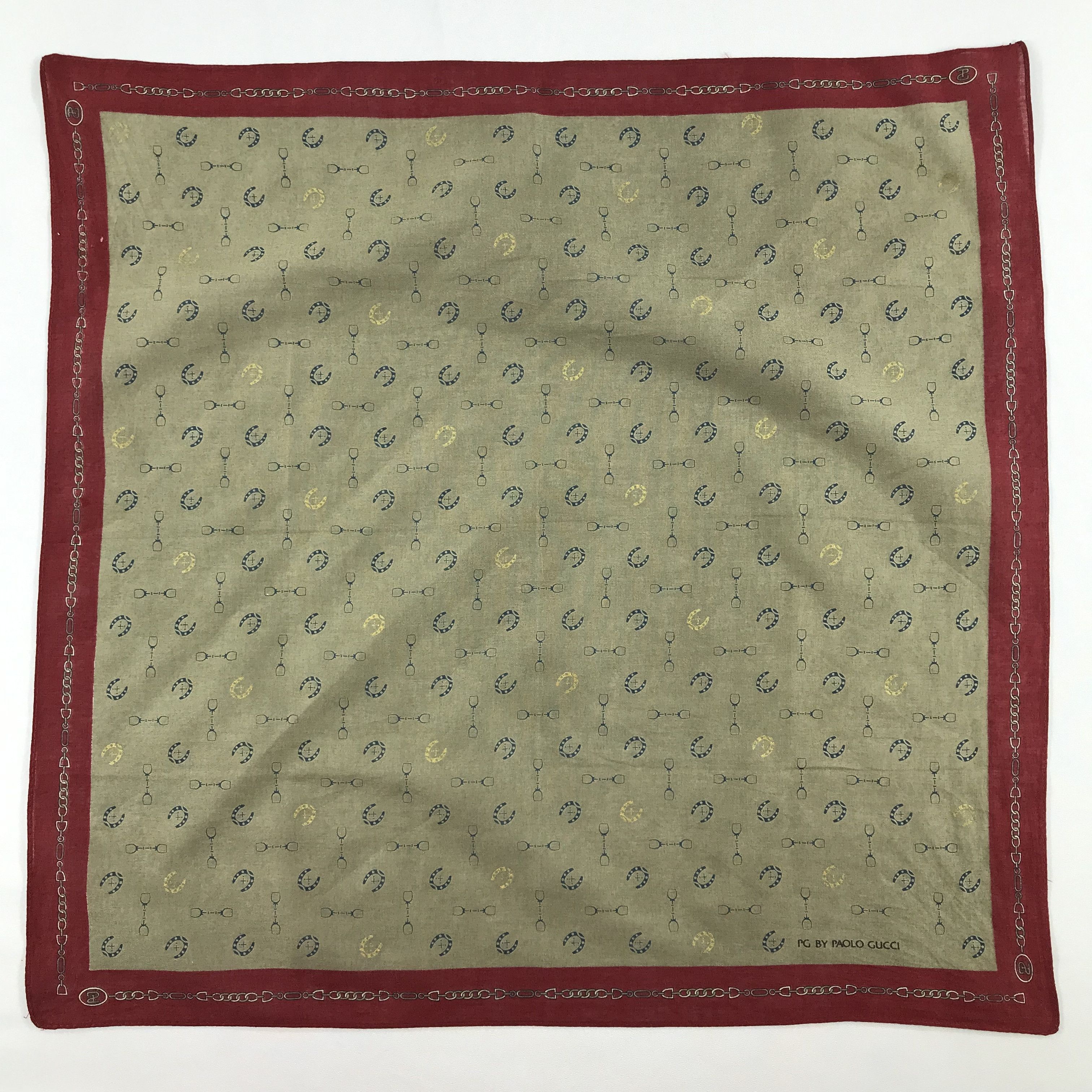 Paolo Gucci × Vintage Paolo Gucci Bandana / Handkerchief / Neckerchief - S2331 Size ONE SIZE - 1 Thumbnail