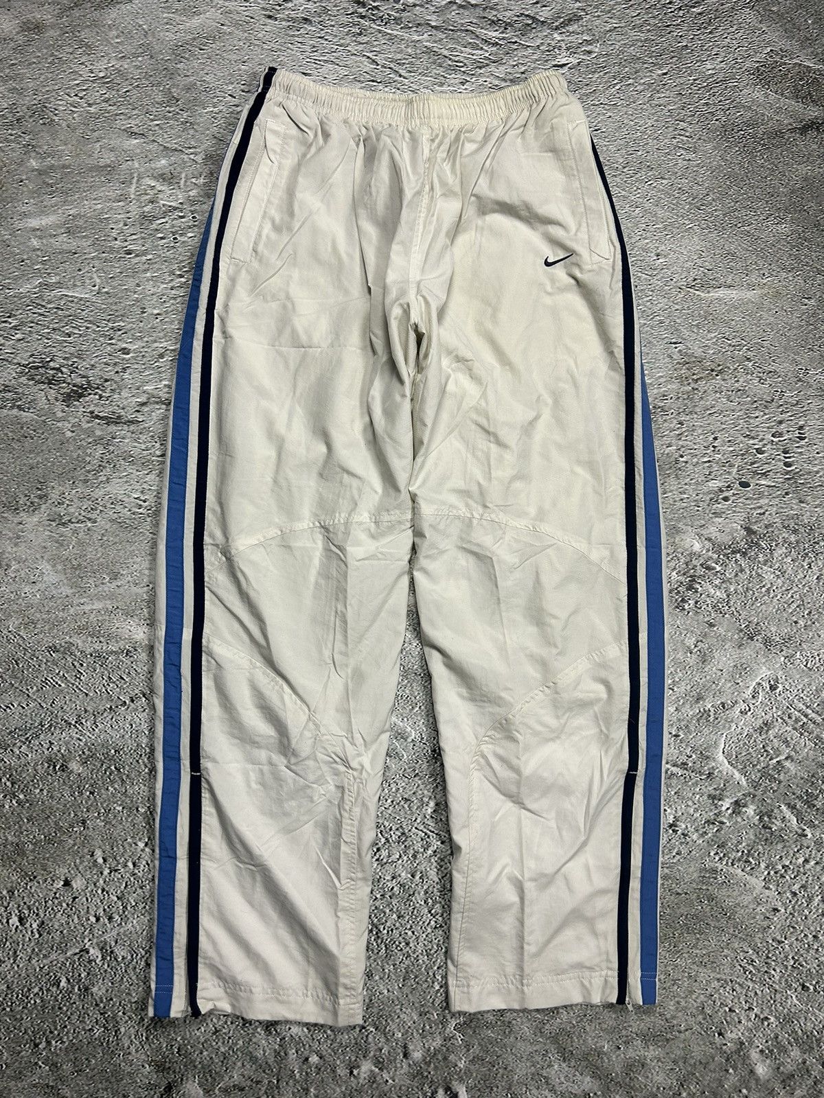 Nike × Vintage Nike track suit vintage white nylon pants jacket drill Y2K Size US XL / EU 56 / 4 - 6 Thumbnail