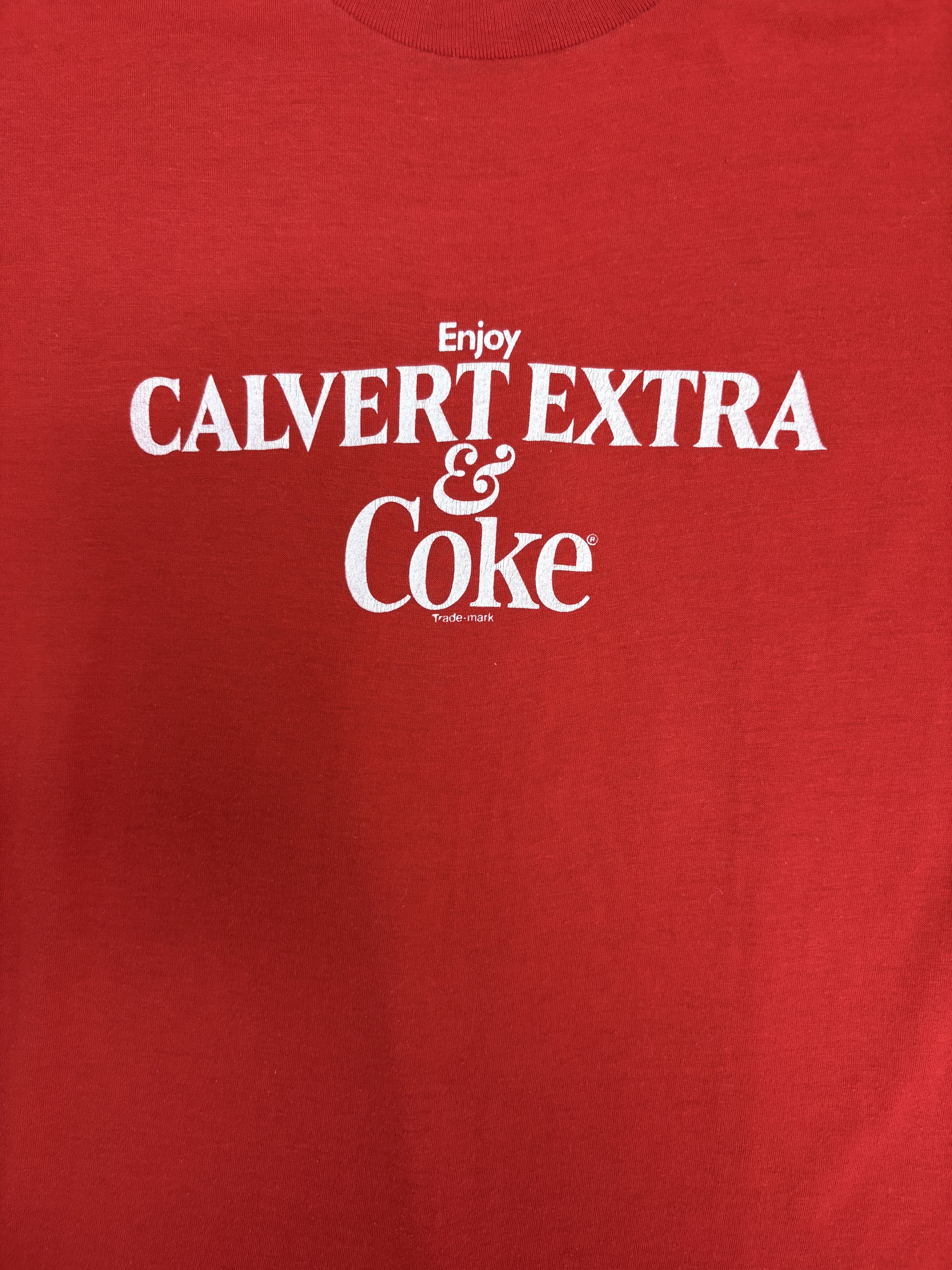 Vintage Enjoy Calvert Extra & Coke Vintage Red T-Shirt Tee Size US S / EU 44-46 / 1 - 2 Thumbnail