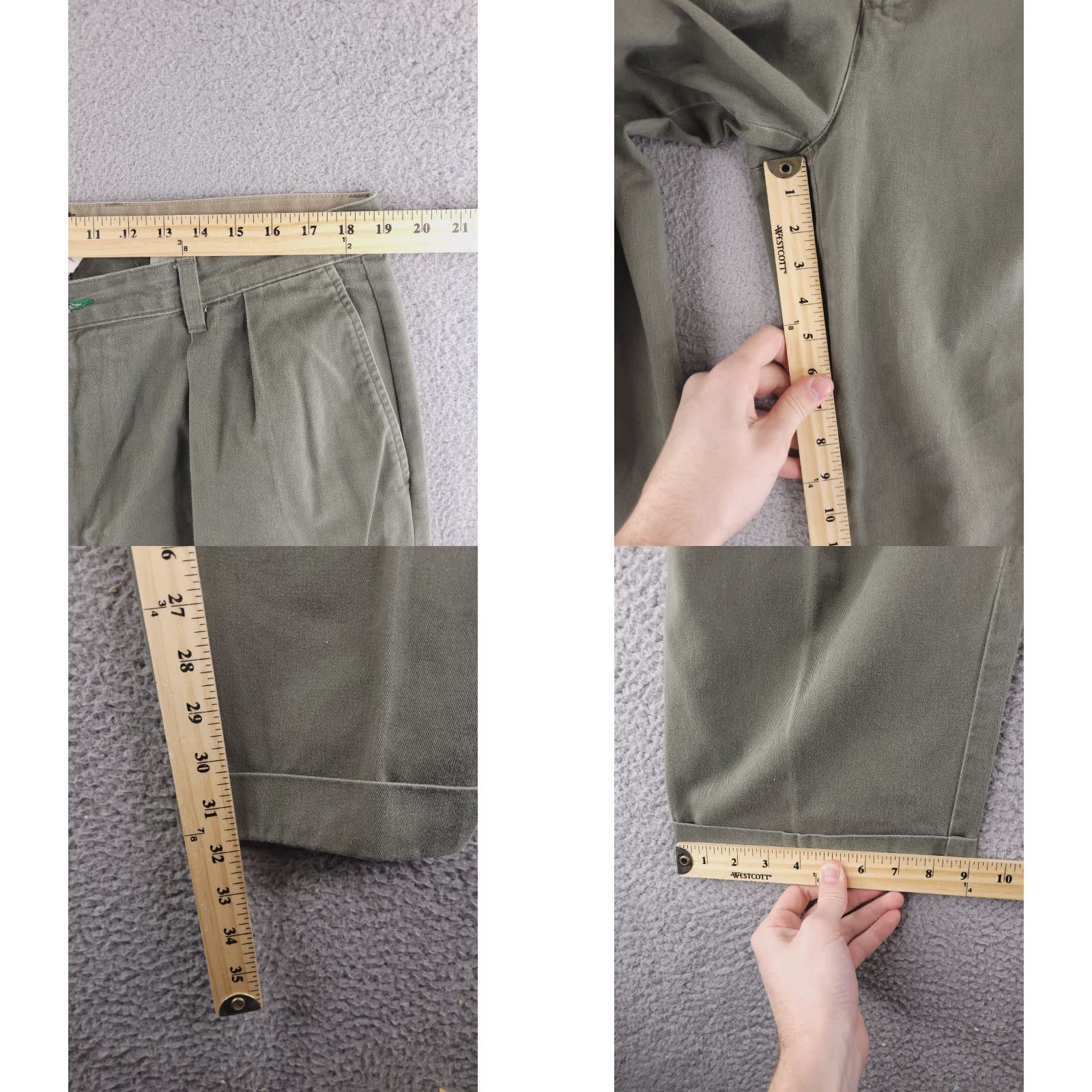 Tommy Hilfiger VINTAGE Tommy Hilfiger Pants Mens 38x32 Green Relaxed Pleated Chino Regular Men Girls? Size US 38 / EU 54 - 8 Thumbnail