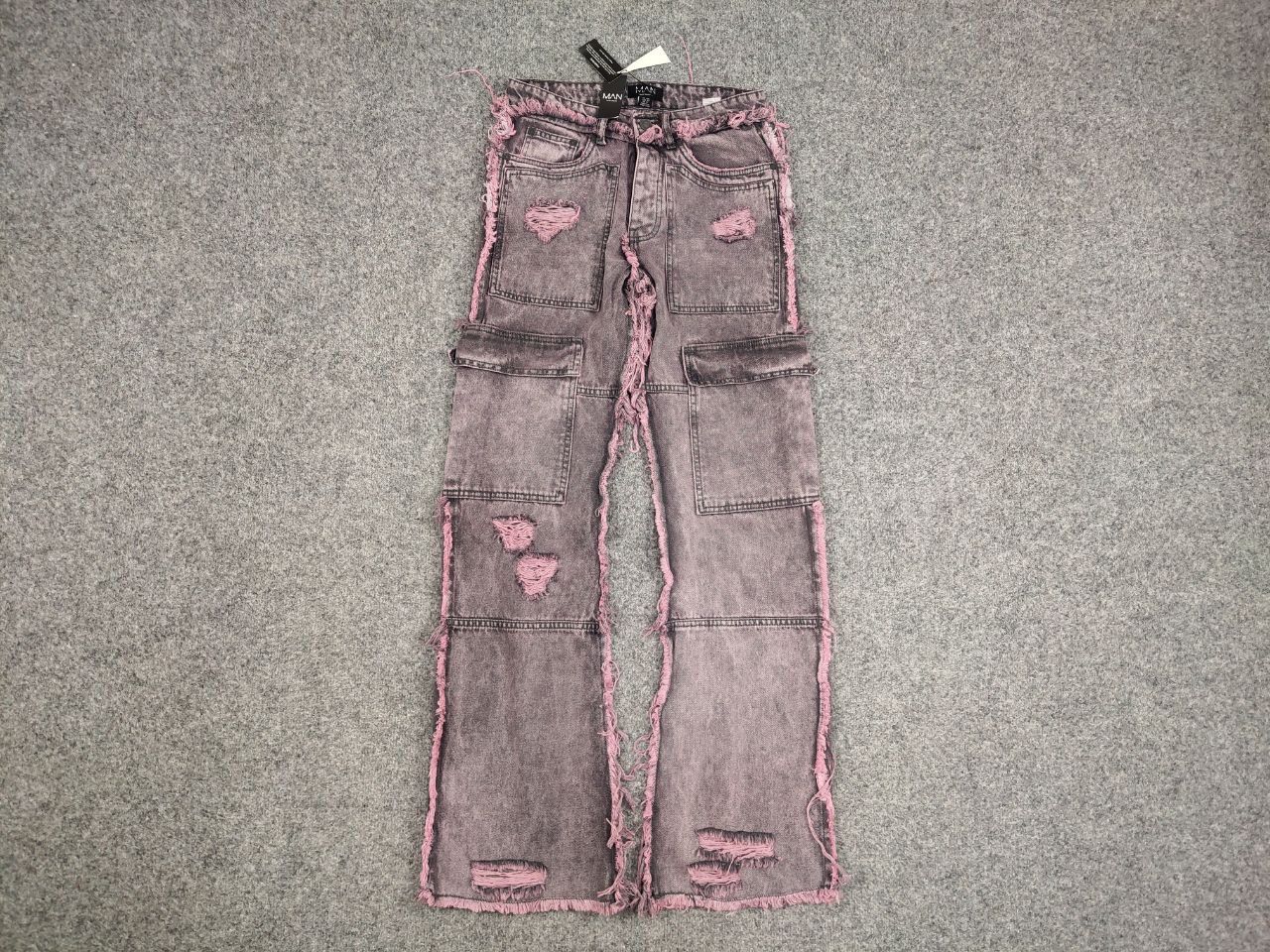 Japanese Brand Vintage Japan Denim flare frayed edge cargo jeans Y2K Style Size US 29 - 7 Thumbnail